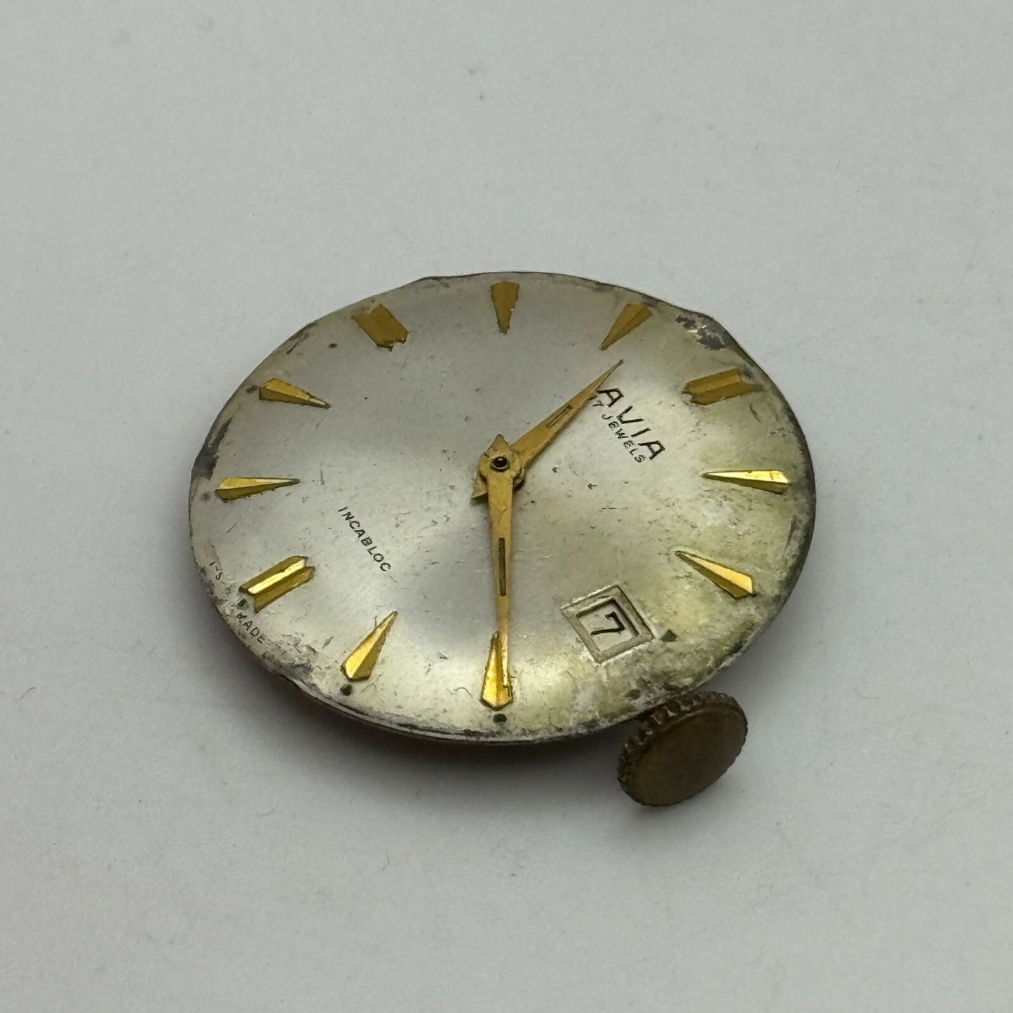 26mm Mens Avia ETA 2408 Manual Wind 17 Jewels Watch Movement PARTS REPAIR SPARE