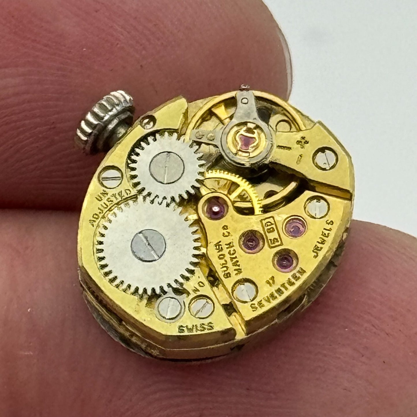 12.7mm Running Bulova 5BD Manual Wind 17 Jewels Swiss Made Watch Movement PARTS