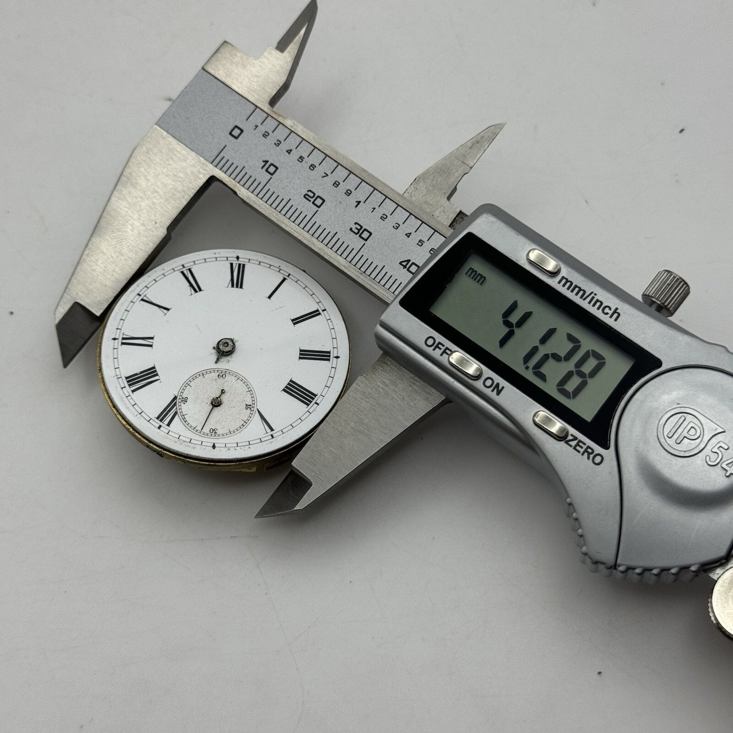 41.2mm Manual Wind D F & C Cylinder Pocket Watch Movement Dial FOR PARTS