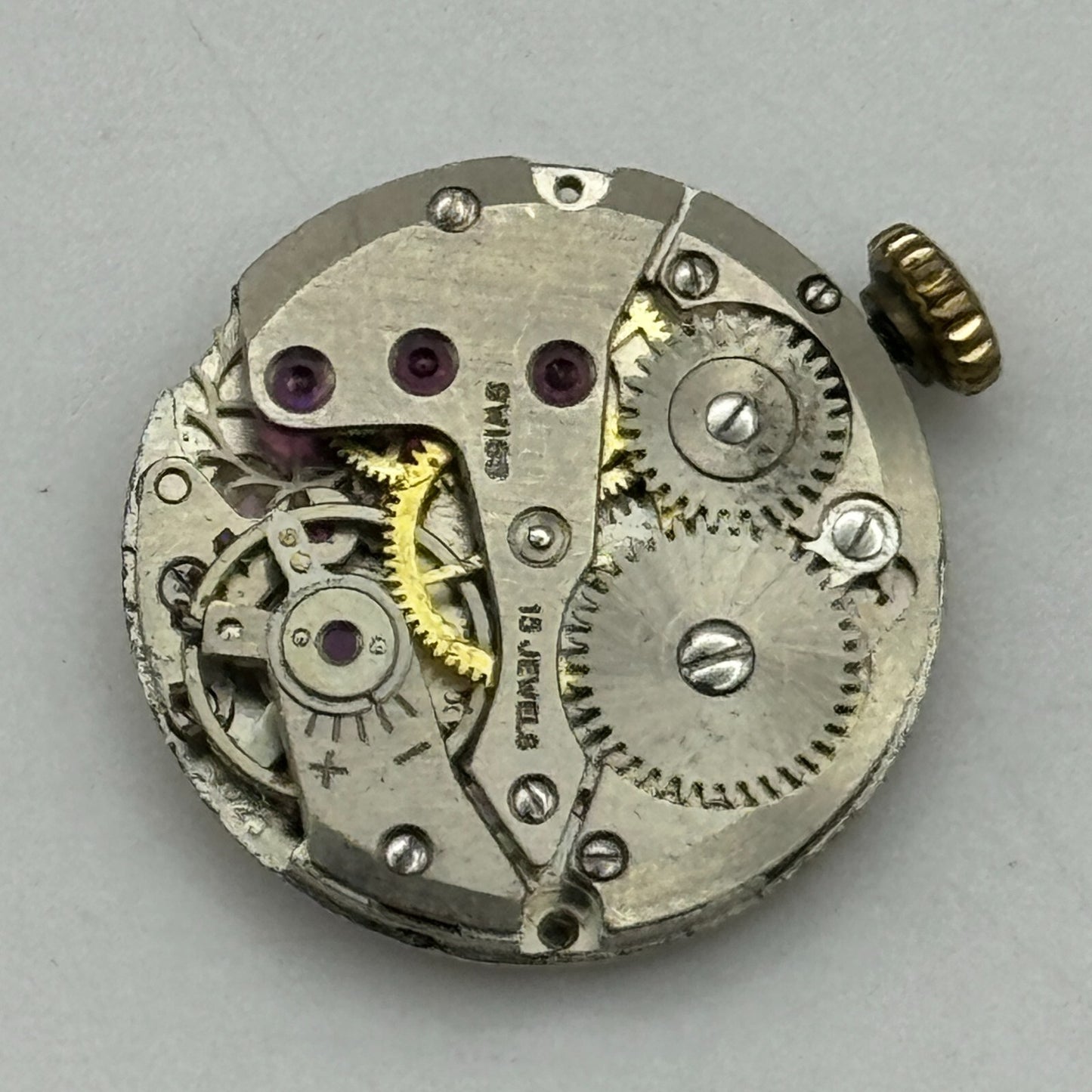 17.5mm Ladies Avia Felsa F 4023 Manual Wind Watch Movement Swiss Vintage PARTS