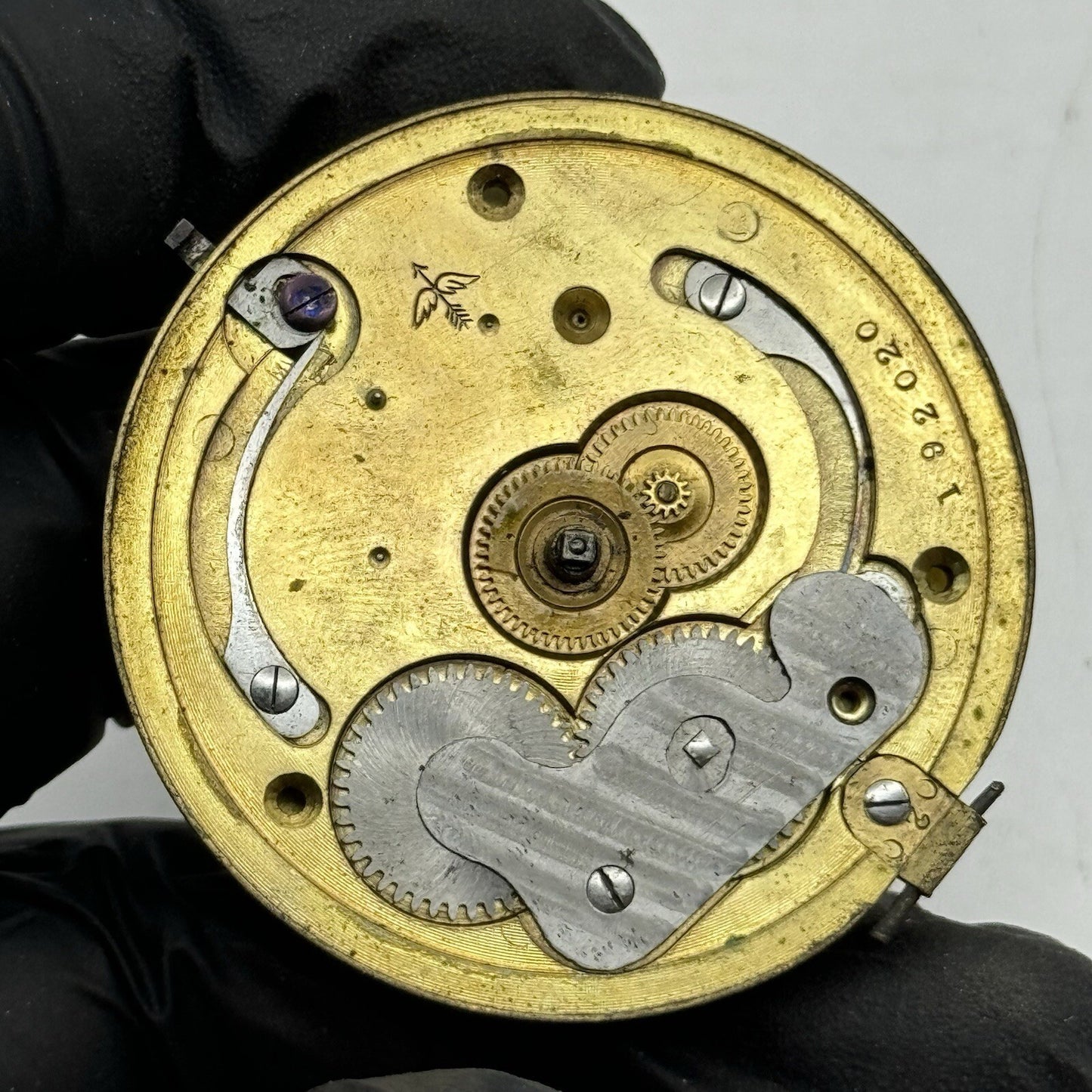 46.5mm G W Harvey Wellington Pocket Watch Movement FOR PARTS Restoration