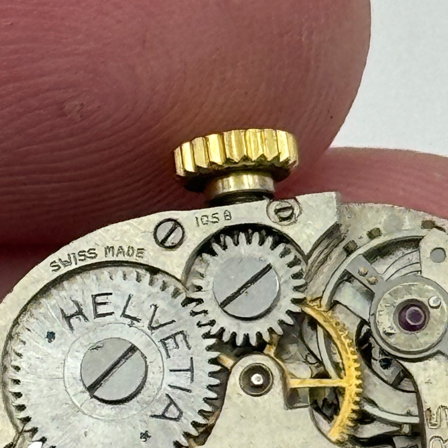 12.6mm Ladies Helvetia Cal 105B Manual Wind Watch Movement Swiss Vintage PARTS
