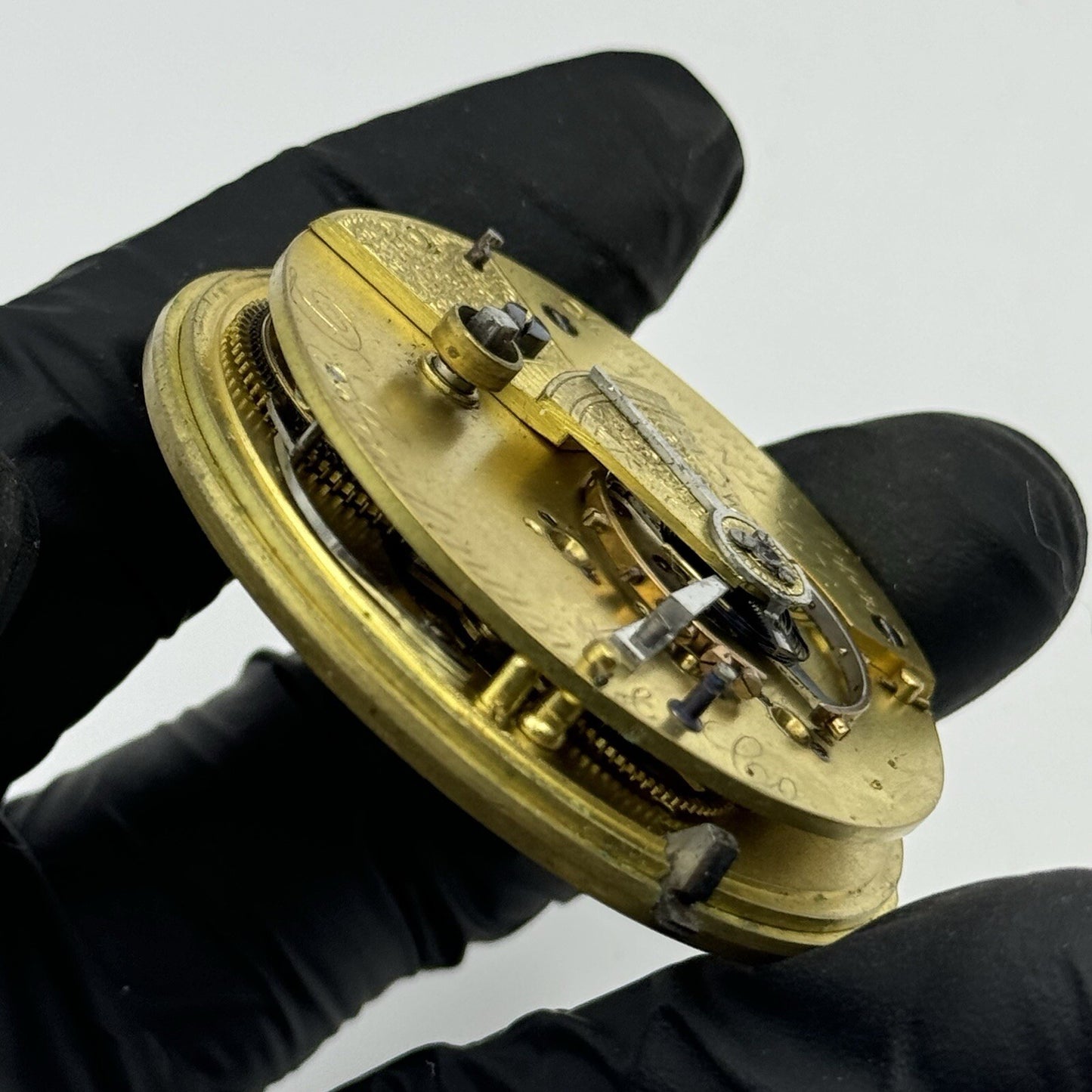 51.9mm Antique Oversized Fusee D Steadman London Pocket Watch Movement To Repair