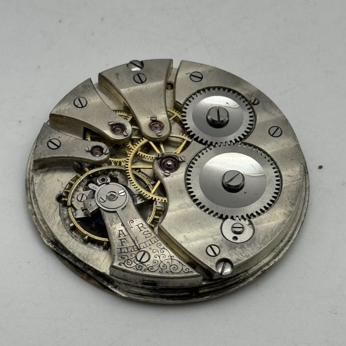 43mm Tavannes Watch Co Swiss Quality Vintage Pocket Watch Movement PARTS REPAIR