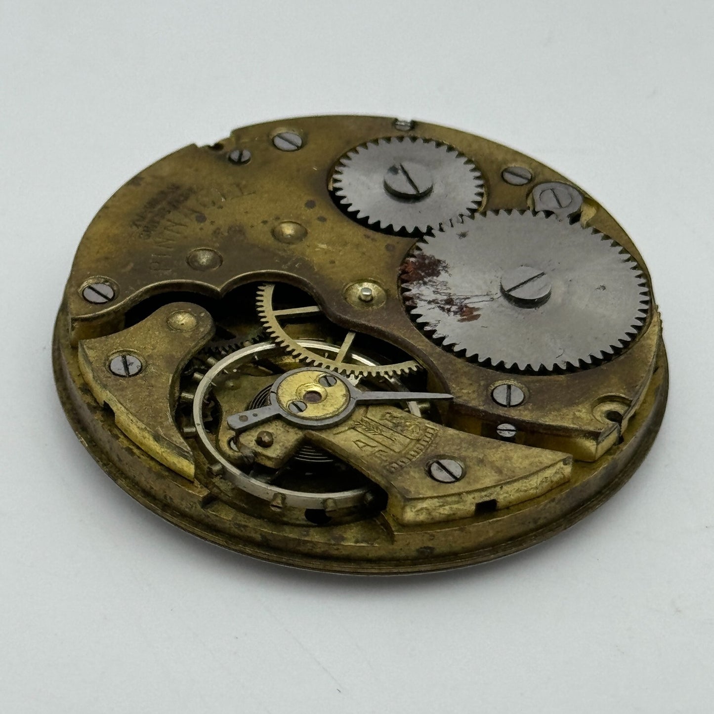 43mm Pinnacle 7 Jewels Sub Seconds Hunter Swiss Pocket Watch Movement PARTS