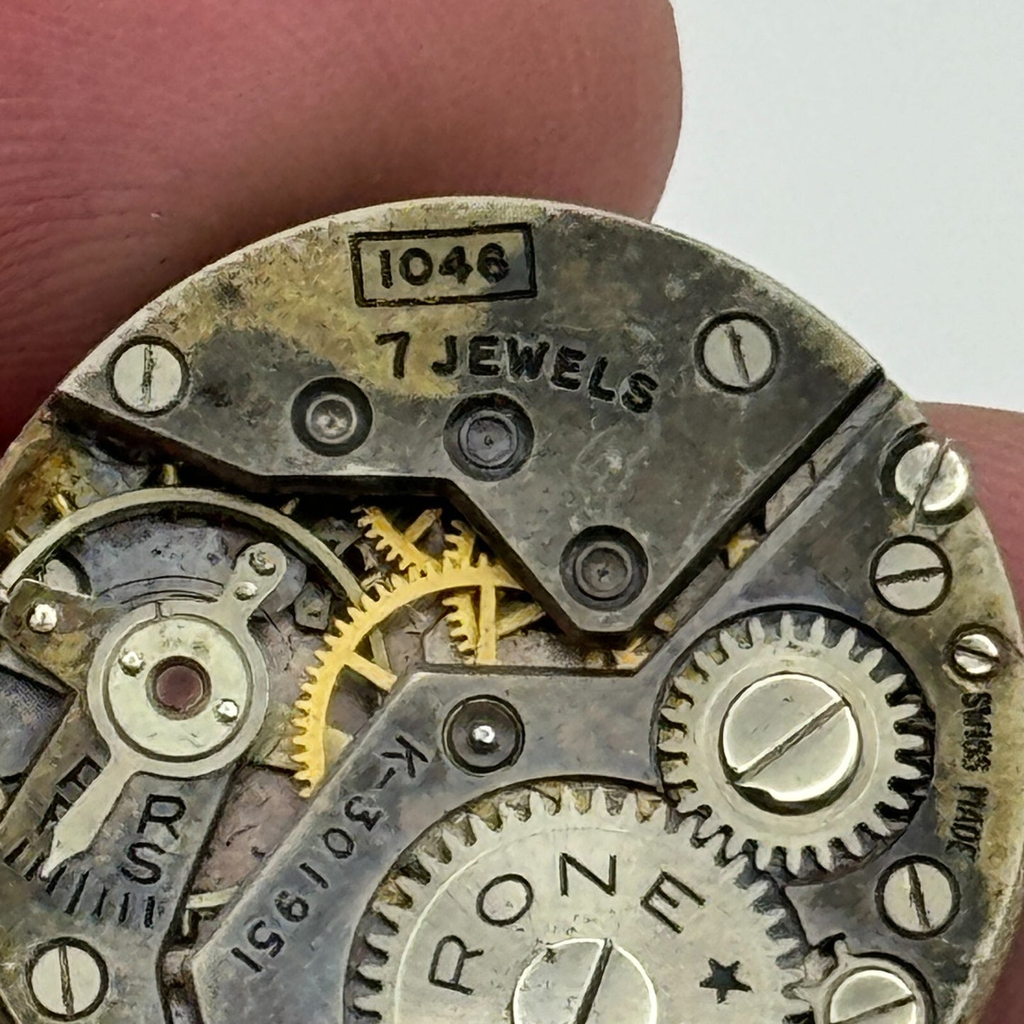 23.6mm Rone Seven 1046 FHF 70 Balance Ok Swiss Watch Movement PARTS SPARES