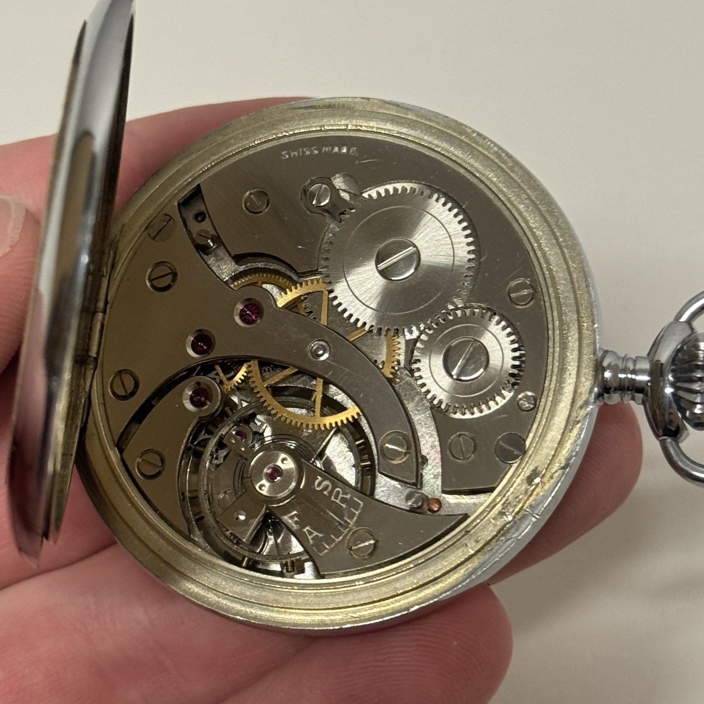 50mm Vintage Dowel NEW OLD STOCK Open Face Sub Seconds Pocket Watch TO SERVICE