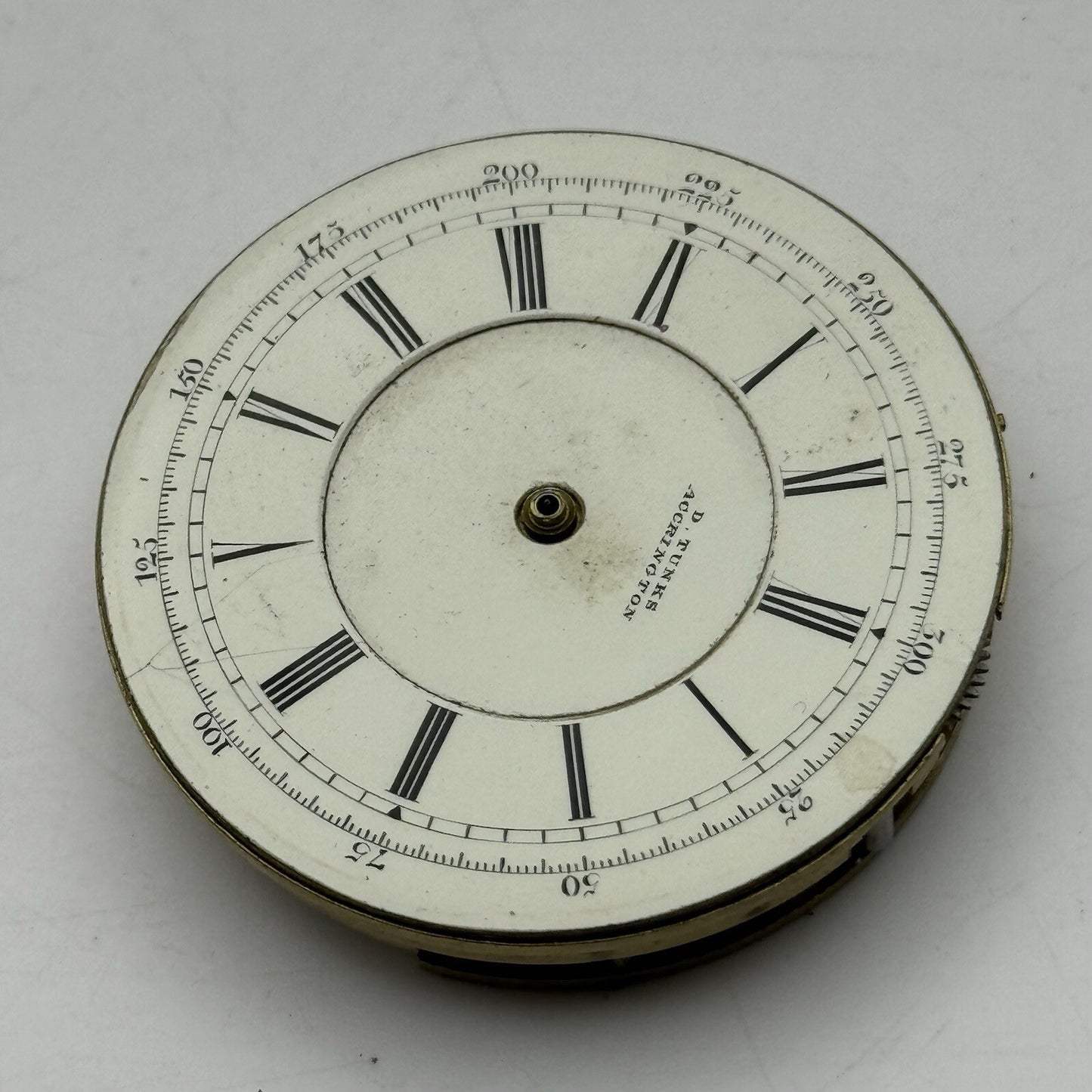 47.2mm Manual Wind Antique D Tunks Accrington Pocket Watch Movement FOR PARTS