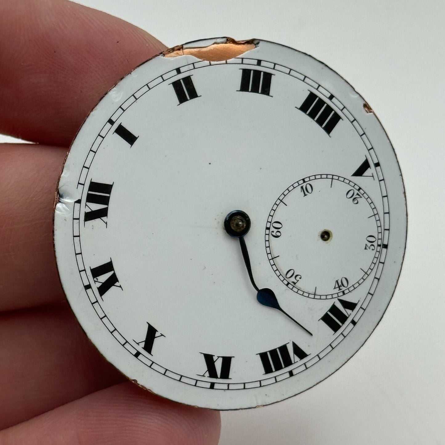 42.5mm Vintage Swiss Open Face Balance Intact Pocket Watch Movement PARTS SPARES