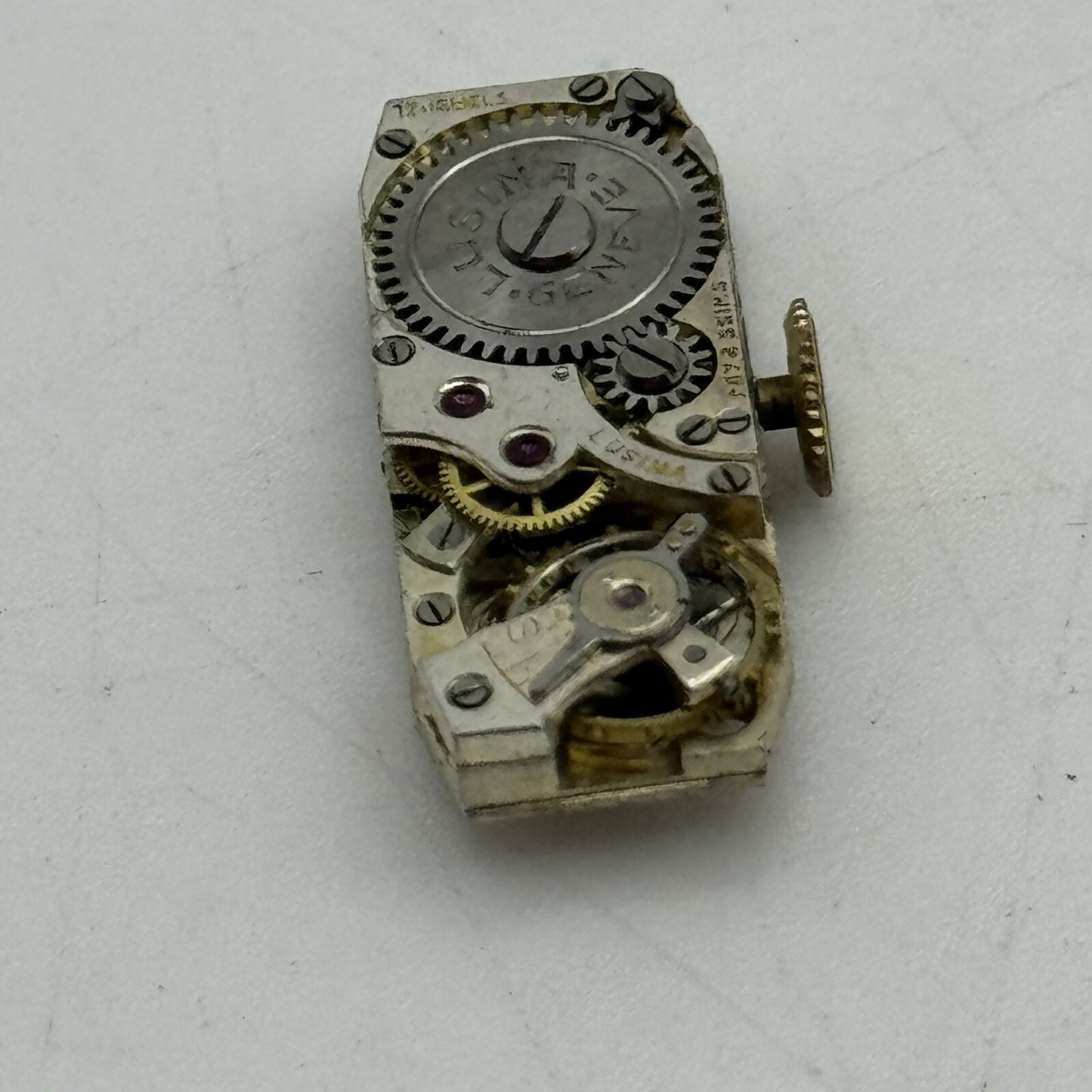 8.9mm Lusina Geneve Small Tank Watch Movement Restoration Parts Repair Bal Ok