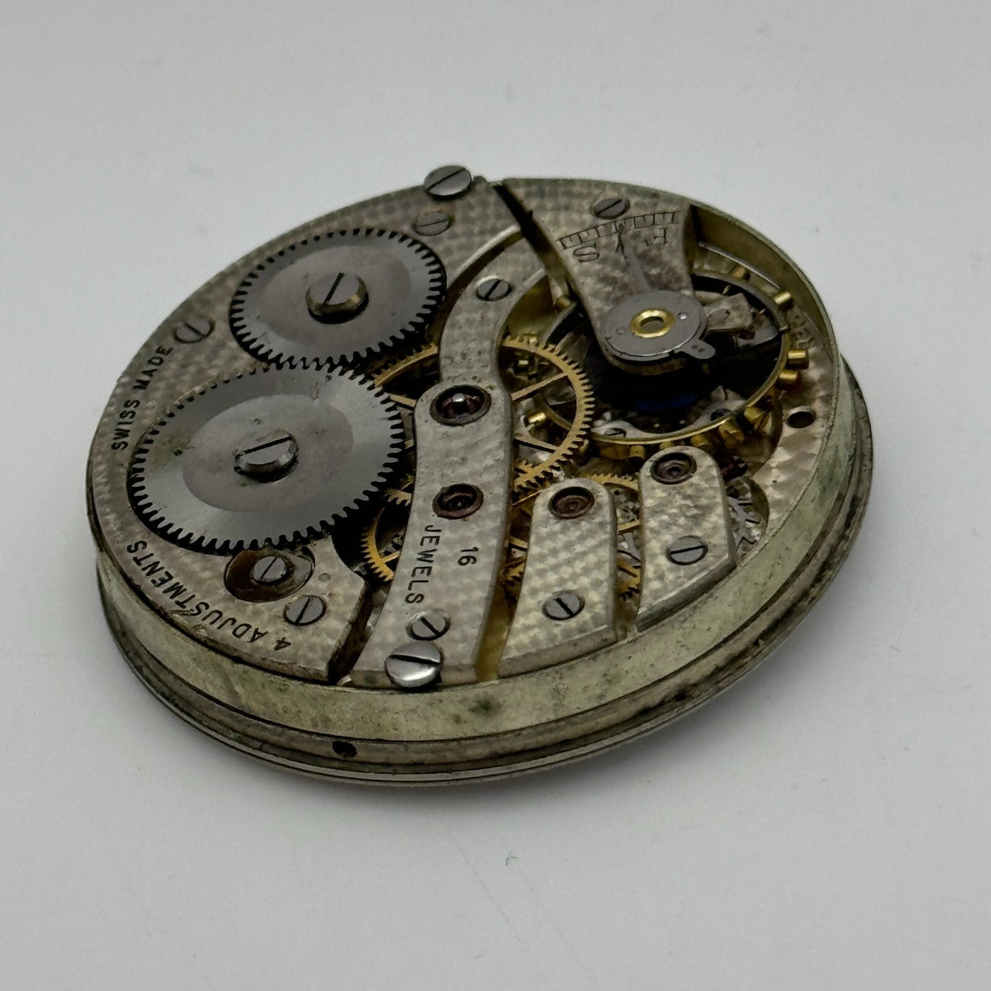 43mm Cyma Ref 919 Tavannes Open Face Balance Ok Pocket Watch Movement PARTS