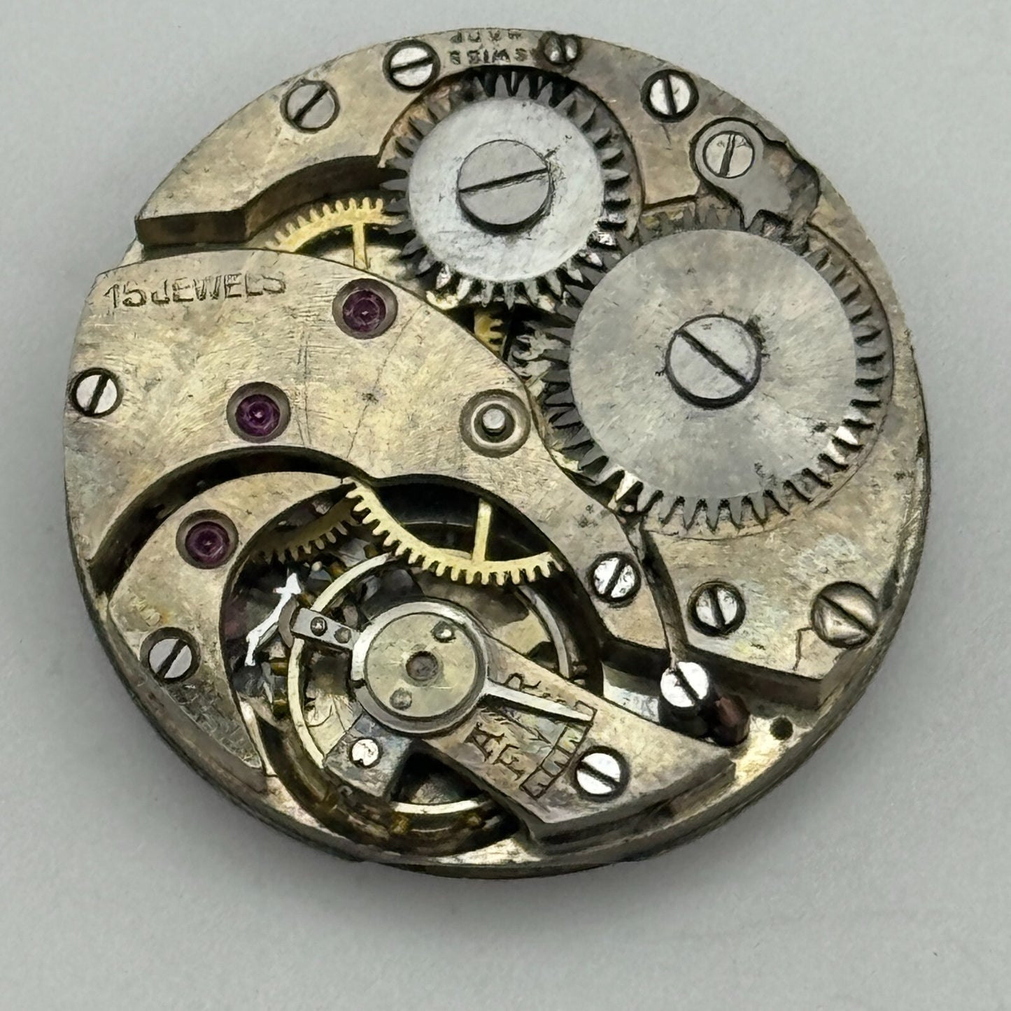 23.7mm 15 Jewels Swiss Porcelain Dial Trench Watch Movement Manual Wind PARTS