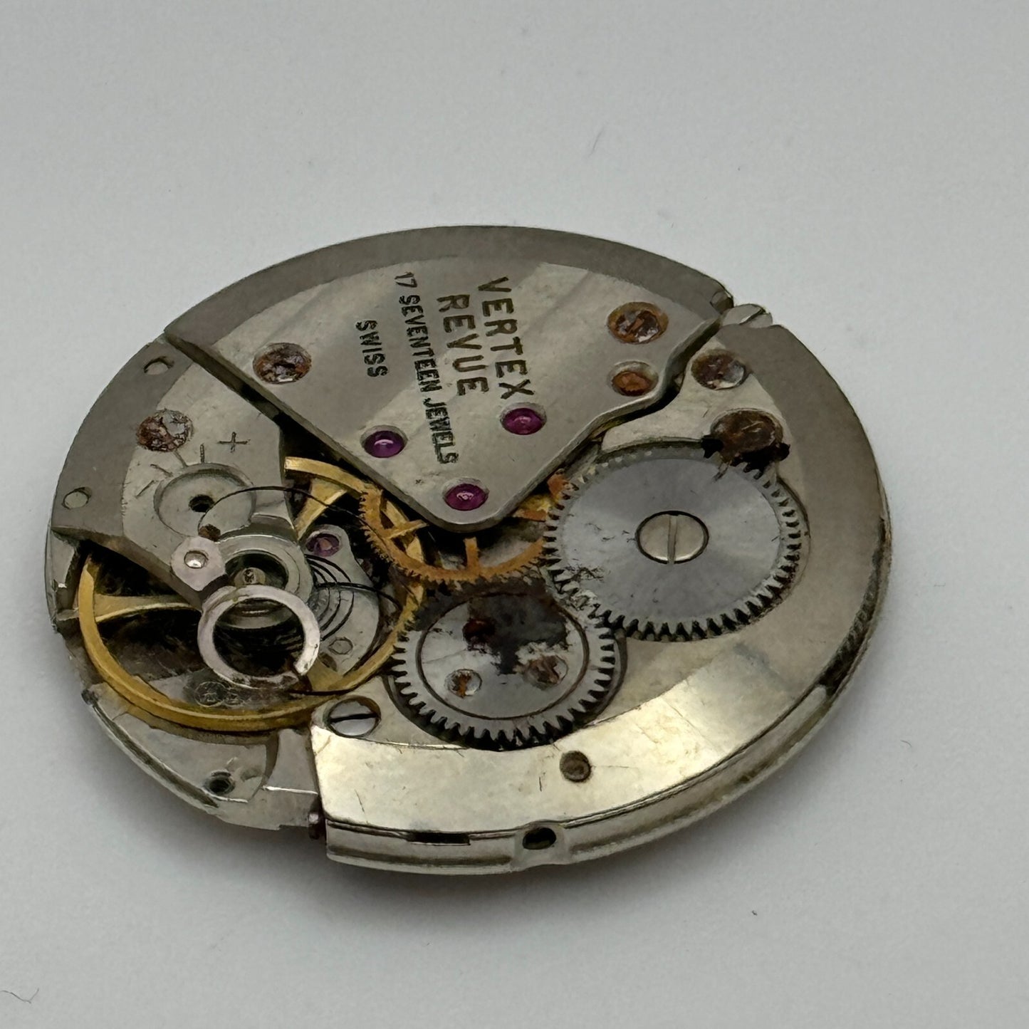 25.9mm Men’s Vertex Revue MSR T43 Manual Wind Watch Movement Swiss Vintage PARTS