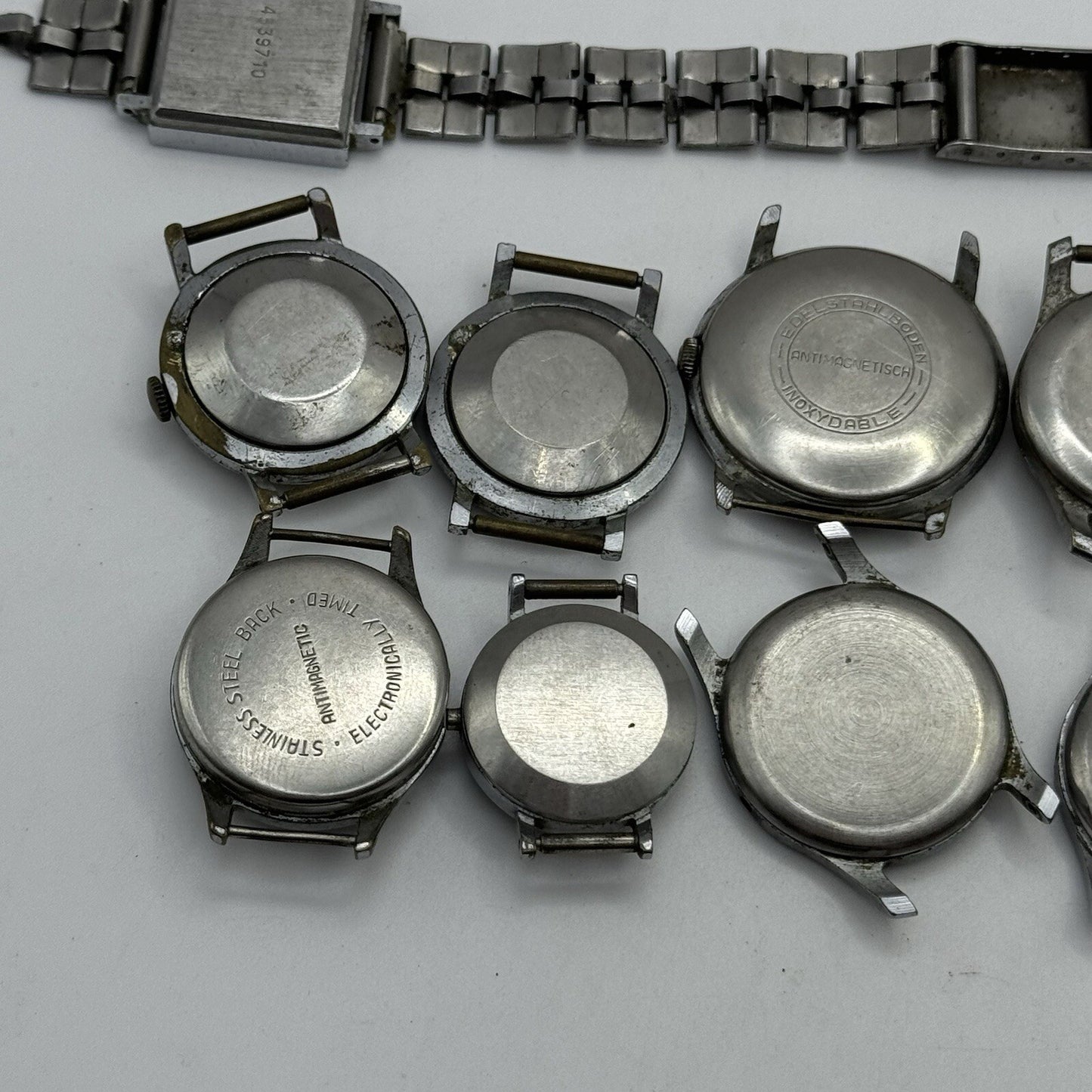 10 x Vintage Soviet Manual Wind Watch Heads For Parts Repair Job Lot Bundle