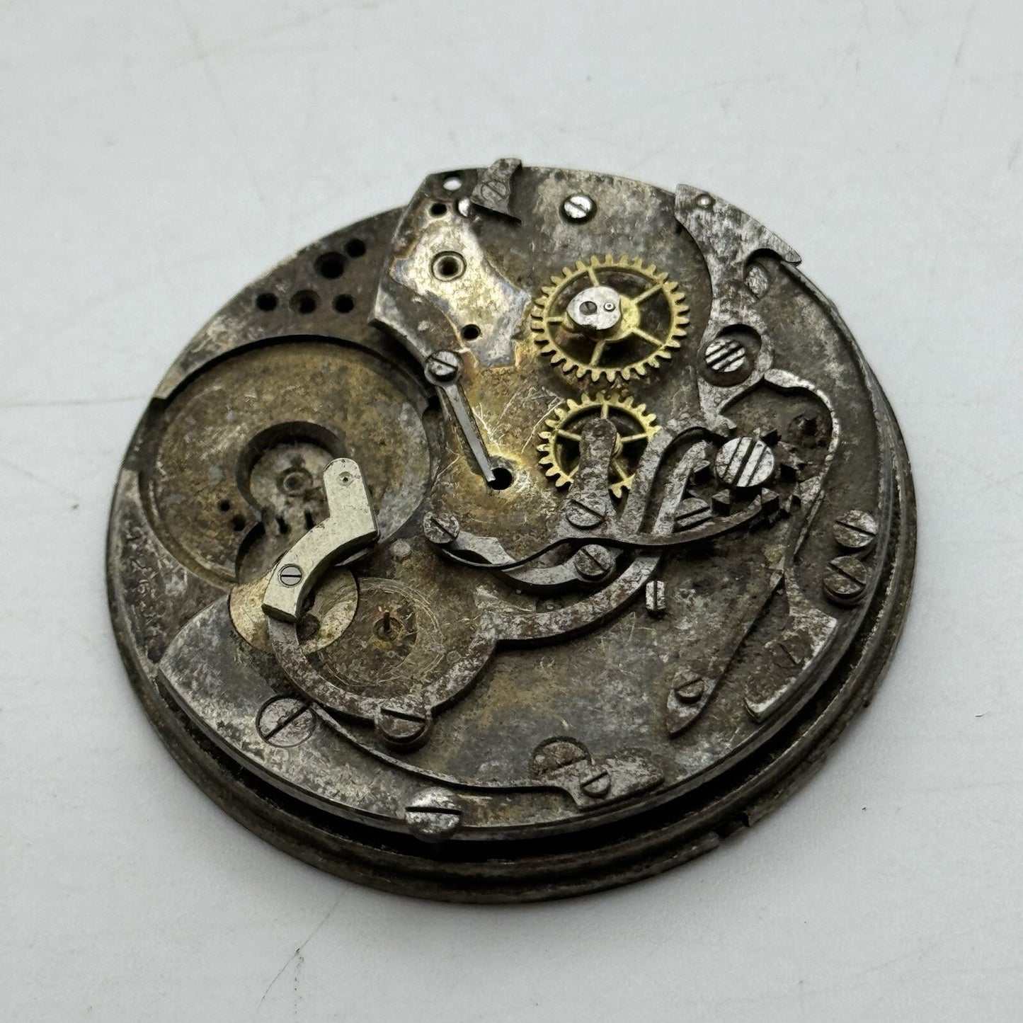 42.9mm Unidentified Chronograph Pocket Watch Movement FOR PARTS Restoration