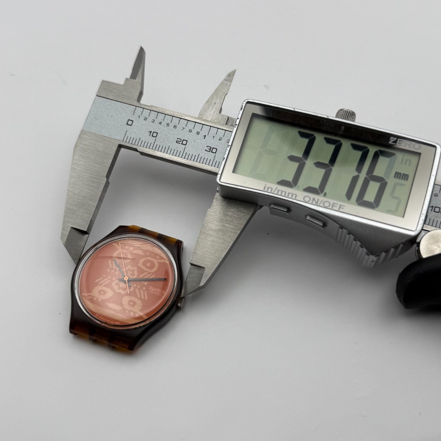 Vintage Swatch Watch GF103 Skin Print 1992 ETA Quartz Swiss 33mm Parts Repair