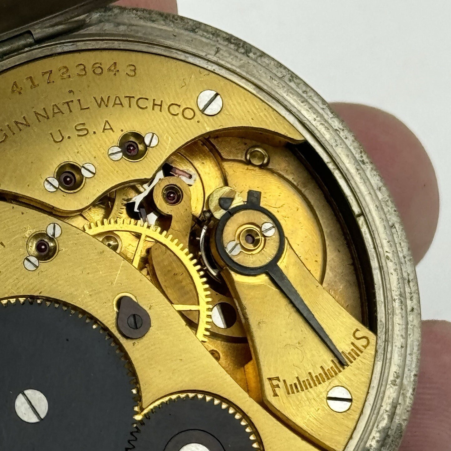 49mm 1940s Elgin USA Grade 582 Model 21 Star Case Co Stop Watch TO RESTORE