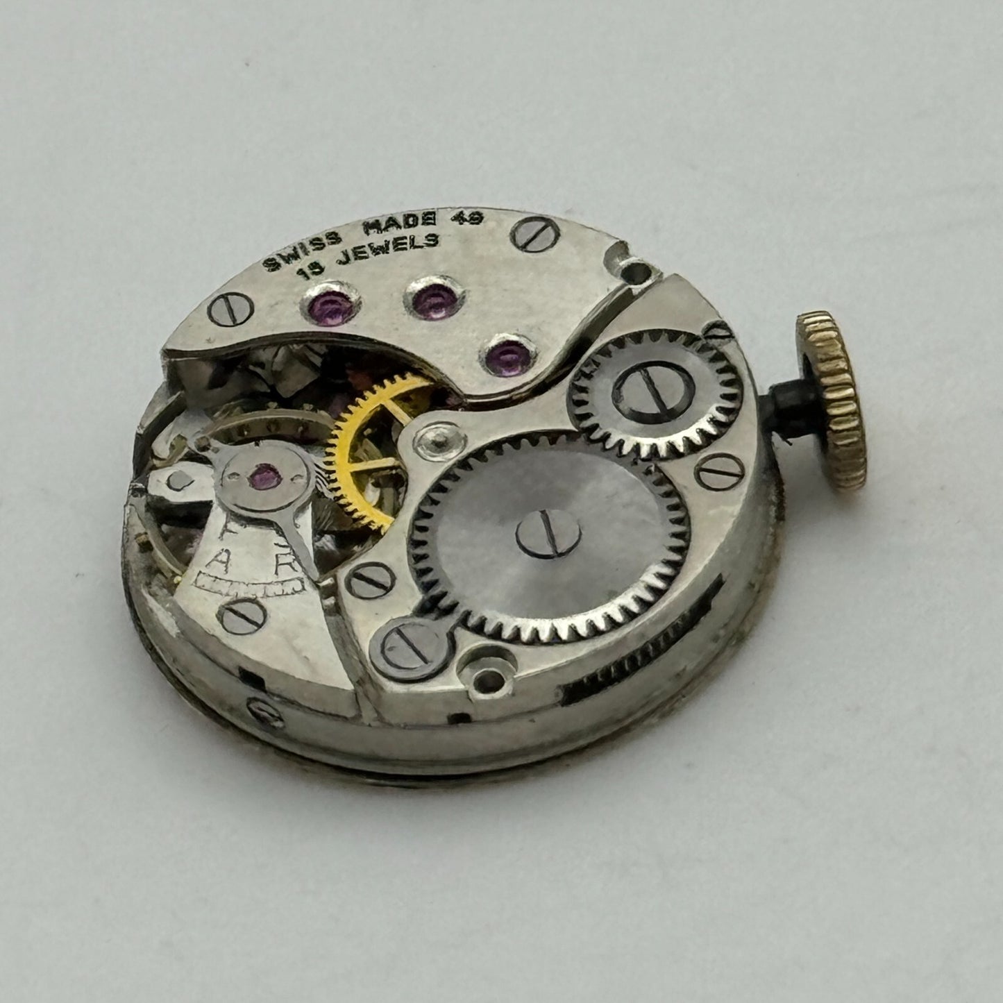 17.8mm Ladies Revue 49 Limit Swiss 15 Jewels Manual Wind Watch Movement PARTS