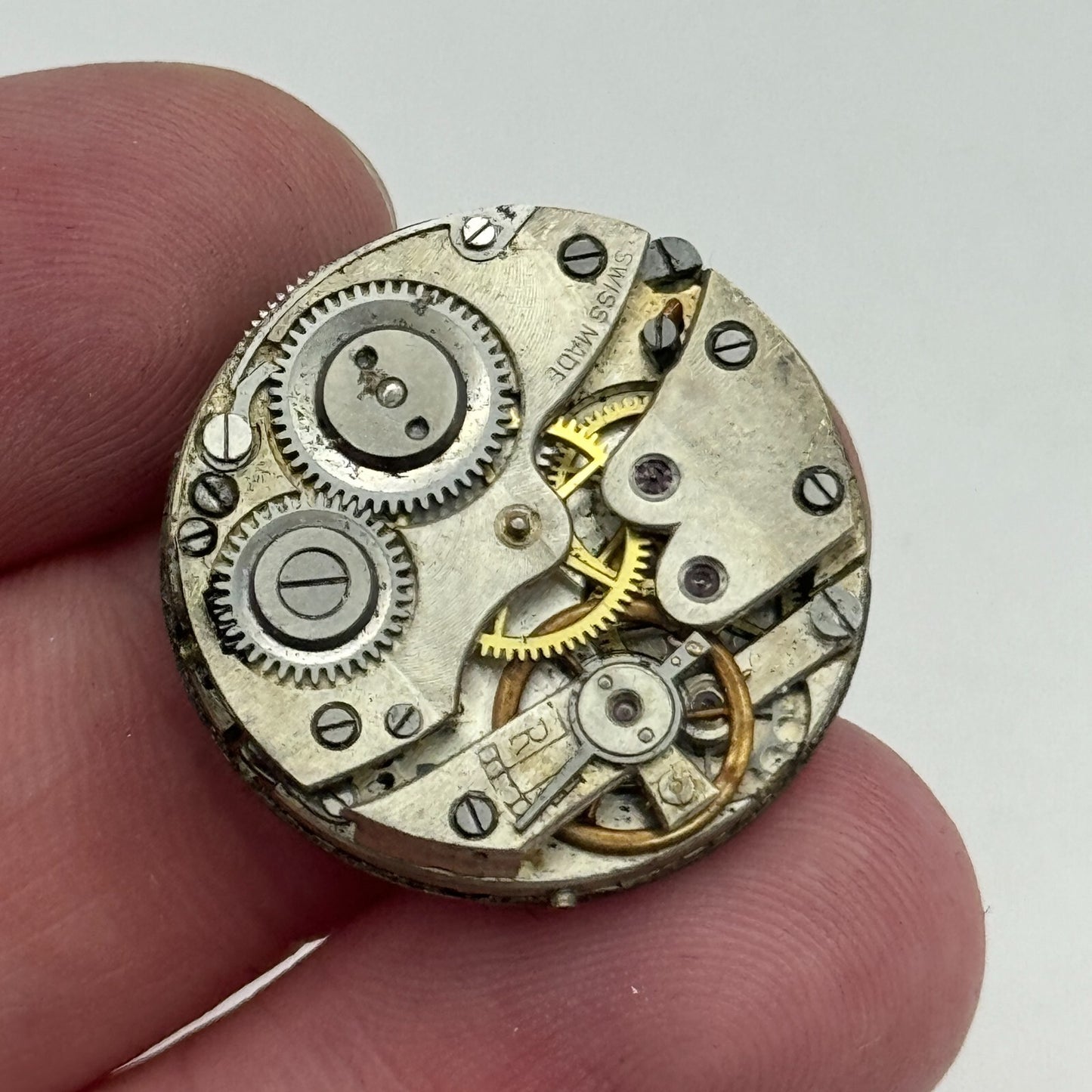 24.5mm Antique Cylinder Escapement Swiss Trench Watch Movement Manual Wind PARTS