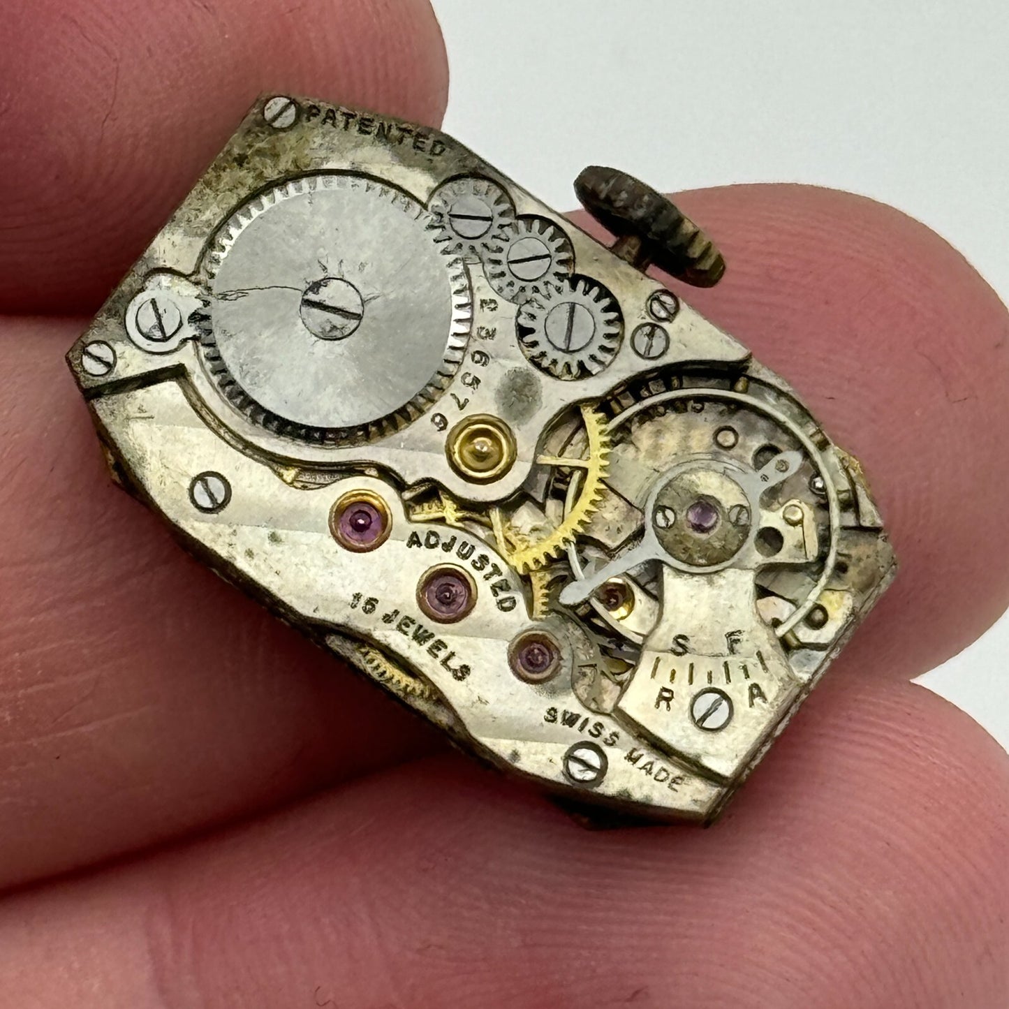 15.1mm Cyma Tavannes Ref 063 Balance Ok Swiss Watch Movement PARTS SPARES