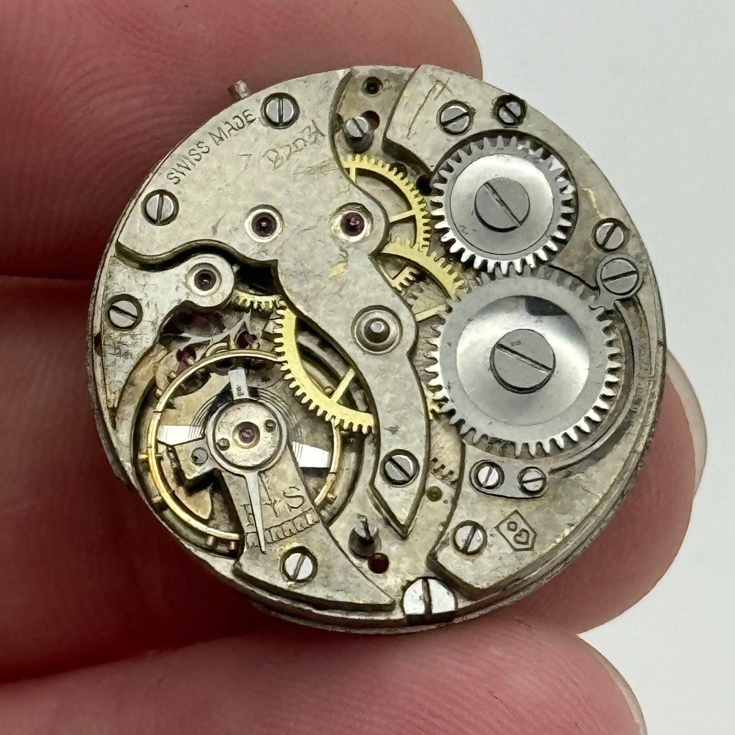 25mm Steiger HP Unidentified Manual Wind Swiss Watch Movement Vintage PARTS