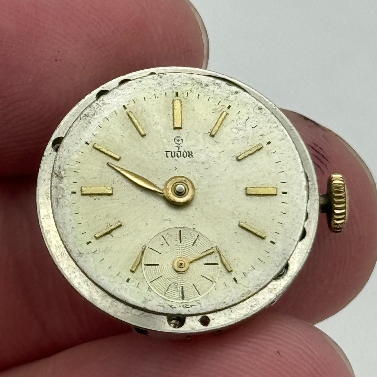 19.6mm Tudor Cal 2325 & 4.2mm Rolex Crown Manual Wind Swiss Watch Movement PARTS