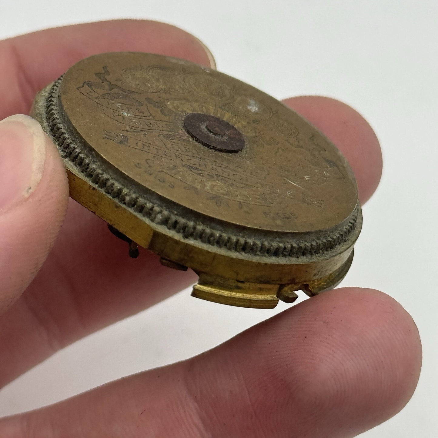 43.5mm Antique Hebdomas 8 Days Pocket Watch Movement To Restore Parts Repair
