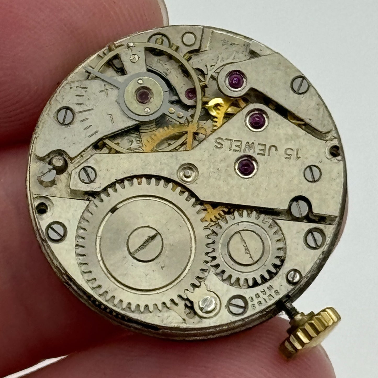 23.6mm Avia AS 984 Manual Wind Watch Movement Swiss Vintage PARTS SPARES