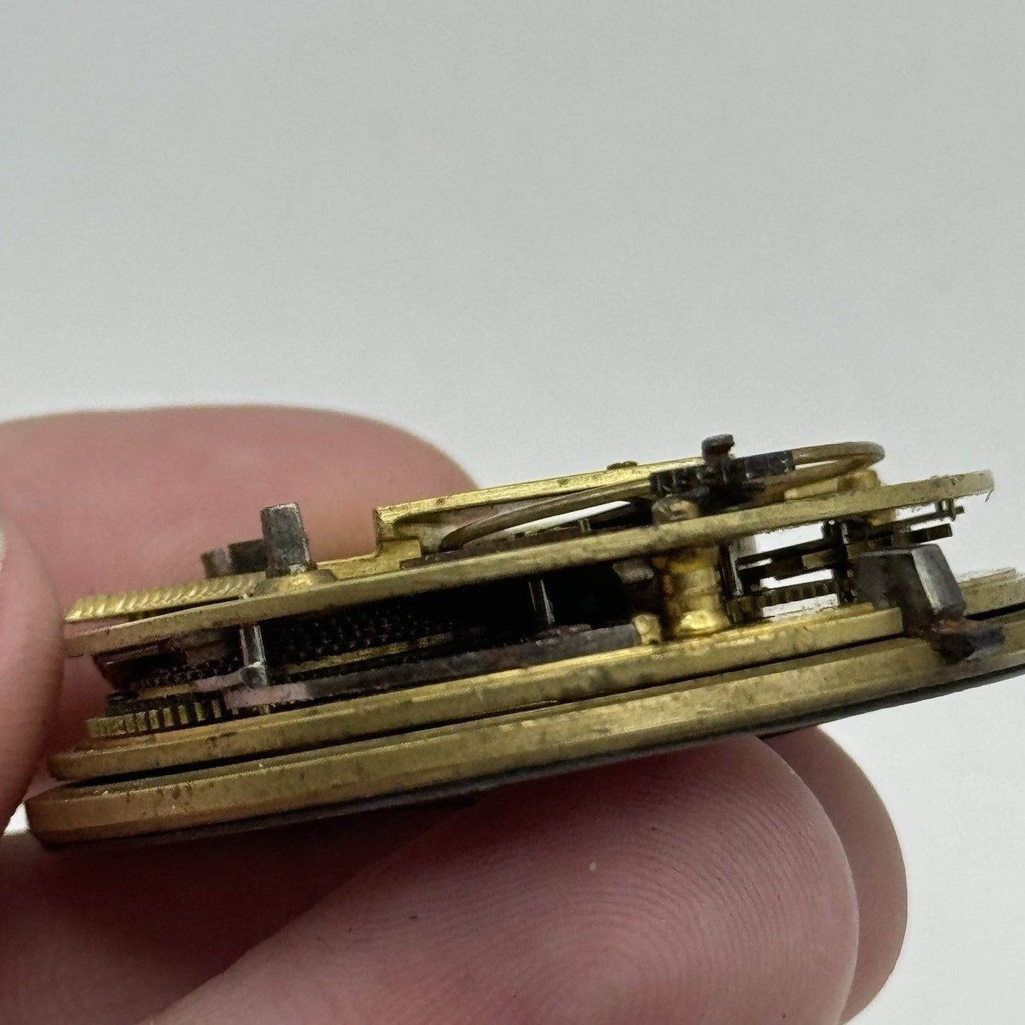 45.5mm Antique Unidentified Fusee Pocket Watch Movement - PARTS REPAIR SPARES