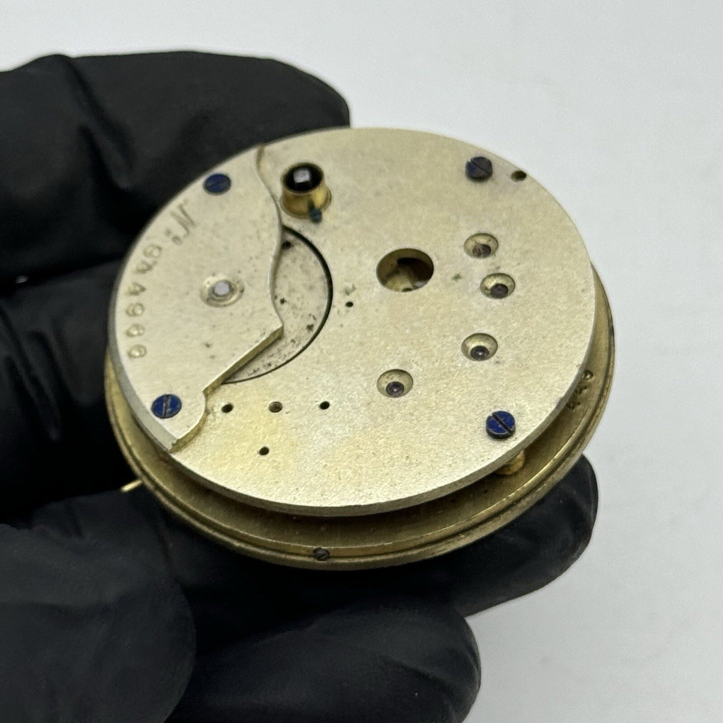 45.6mm Unidentified Partial Pocket Watch Movement FOR PARTS Repair Project