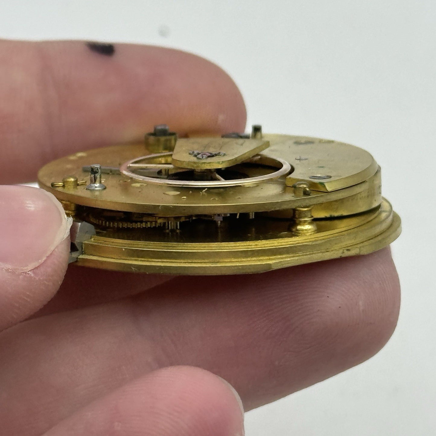 42.9mm Antique Fusee Quality English Pocket Watch Movement - PARTS REPAIR SPARES