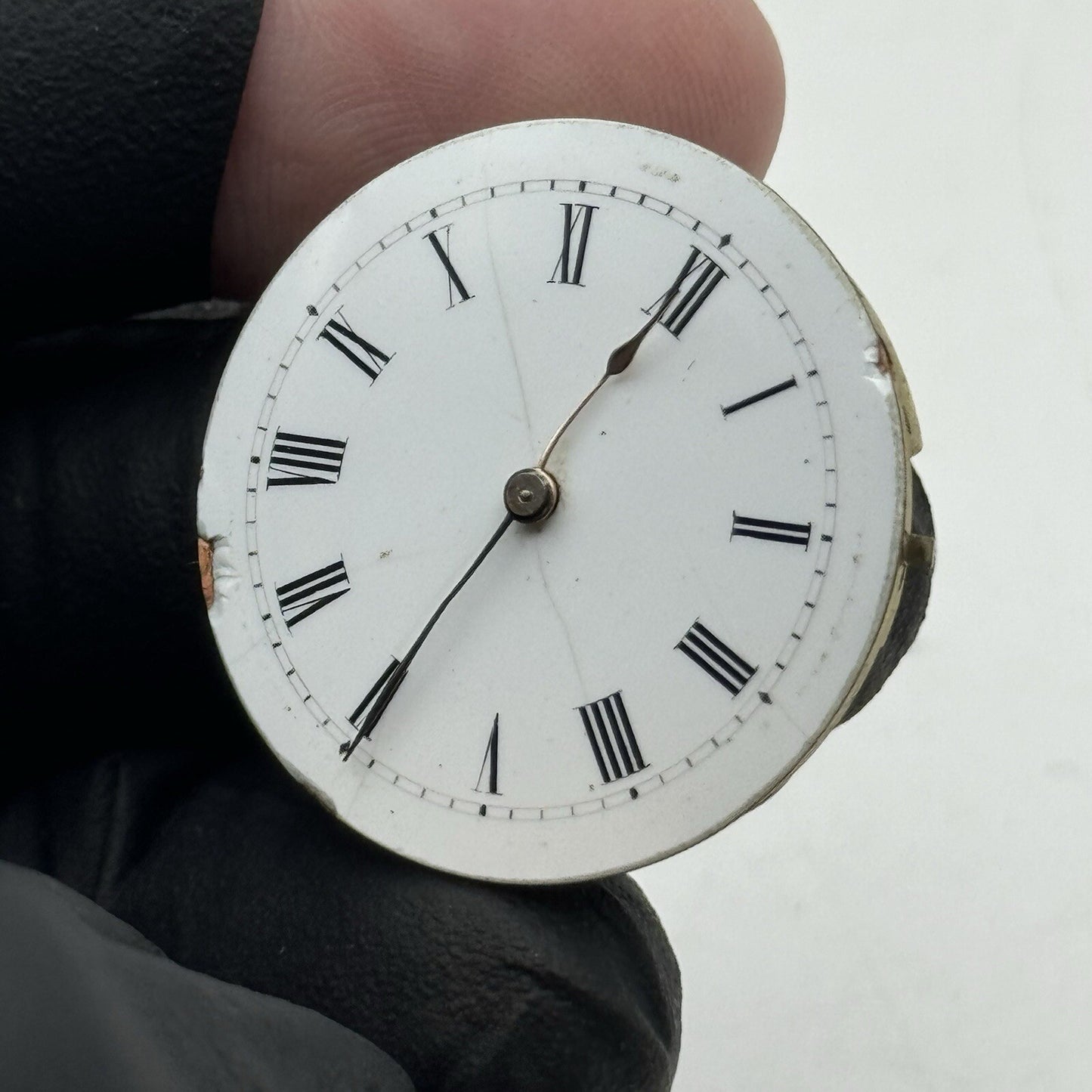 29.4mm Quality White Porcelain Dial Cylinder Watch Movement Parts Repair