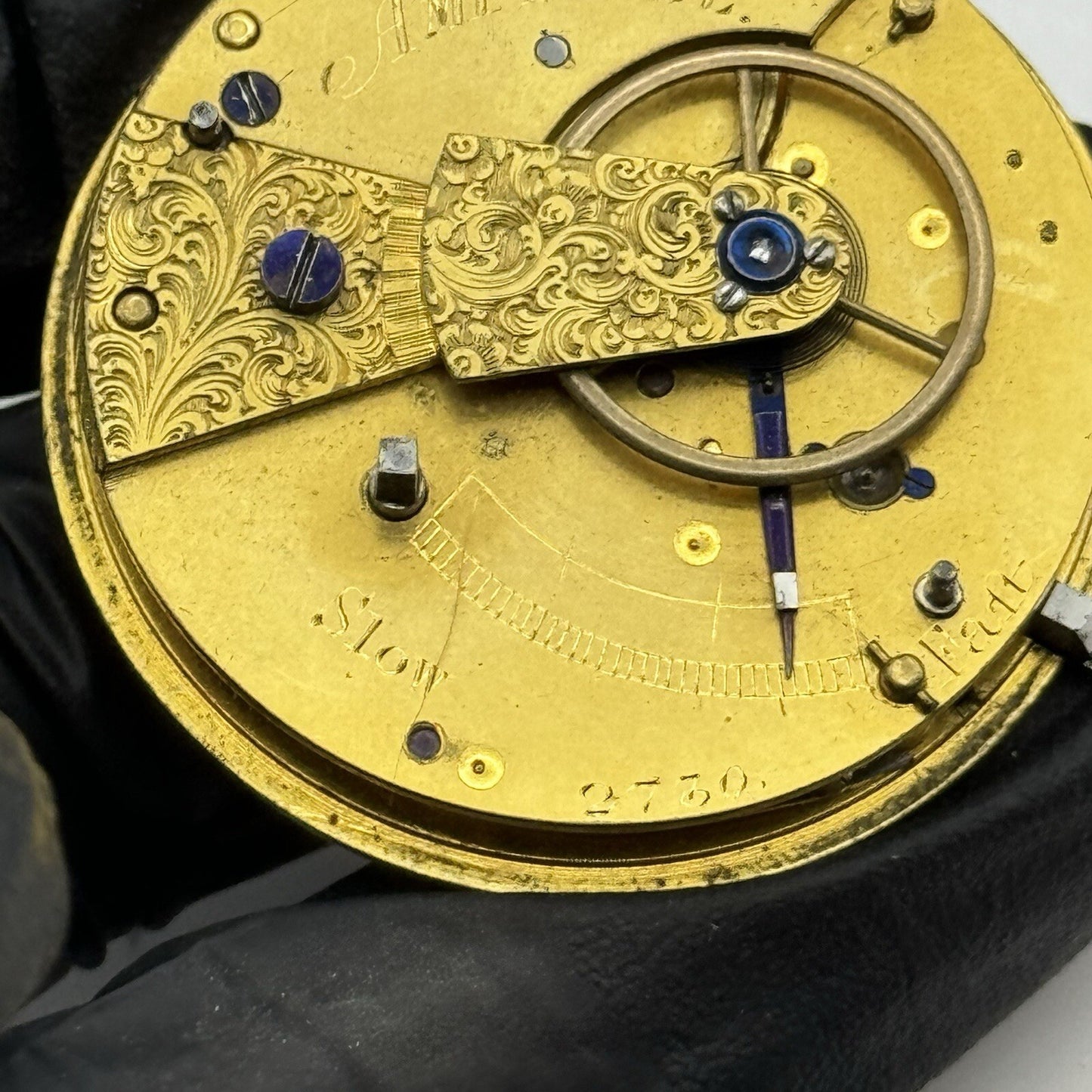 41.9mm Hanton Amptill Bedfordshire Fusee No Chain Watch Movement FOR PARTS