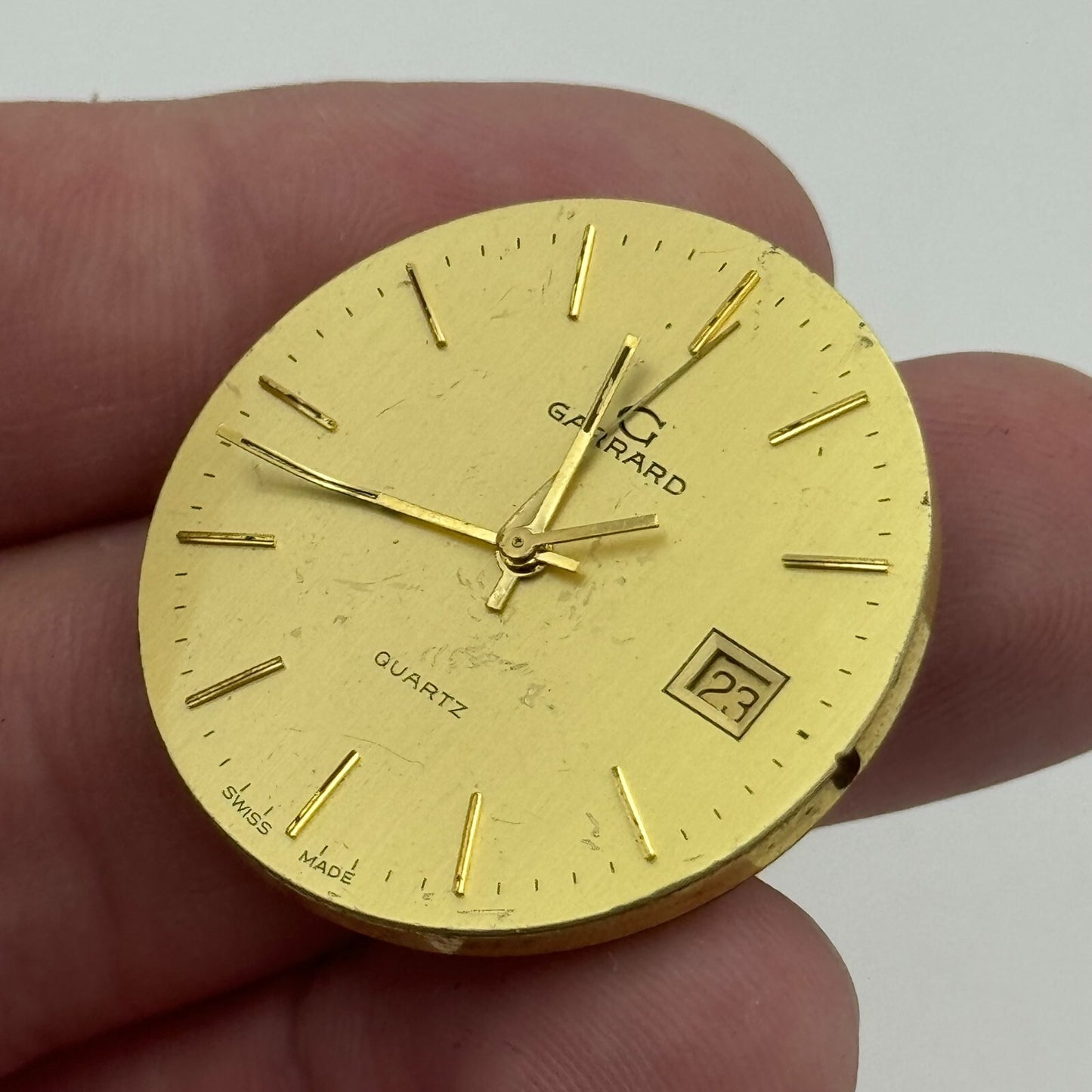 31.5mm Men’s Garrard ETA 555.115 Quartz Watch Movement Vintage UNTESTED PARTS