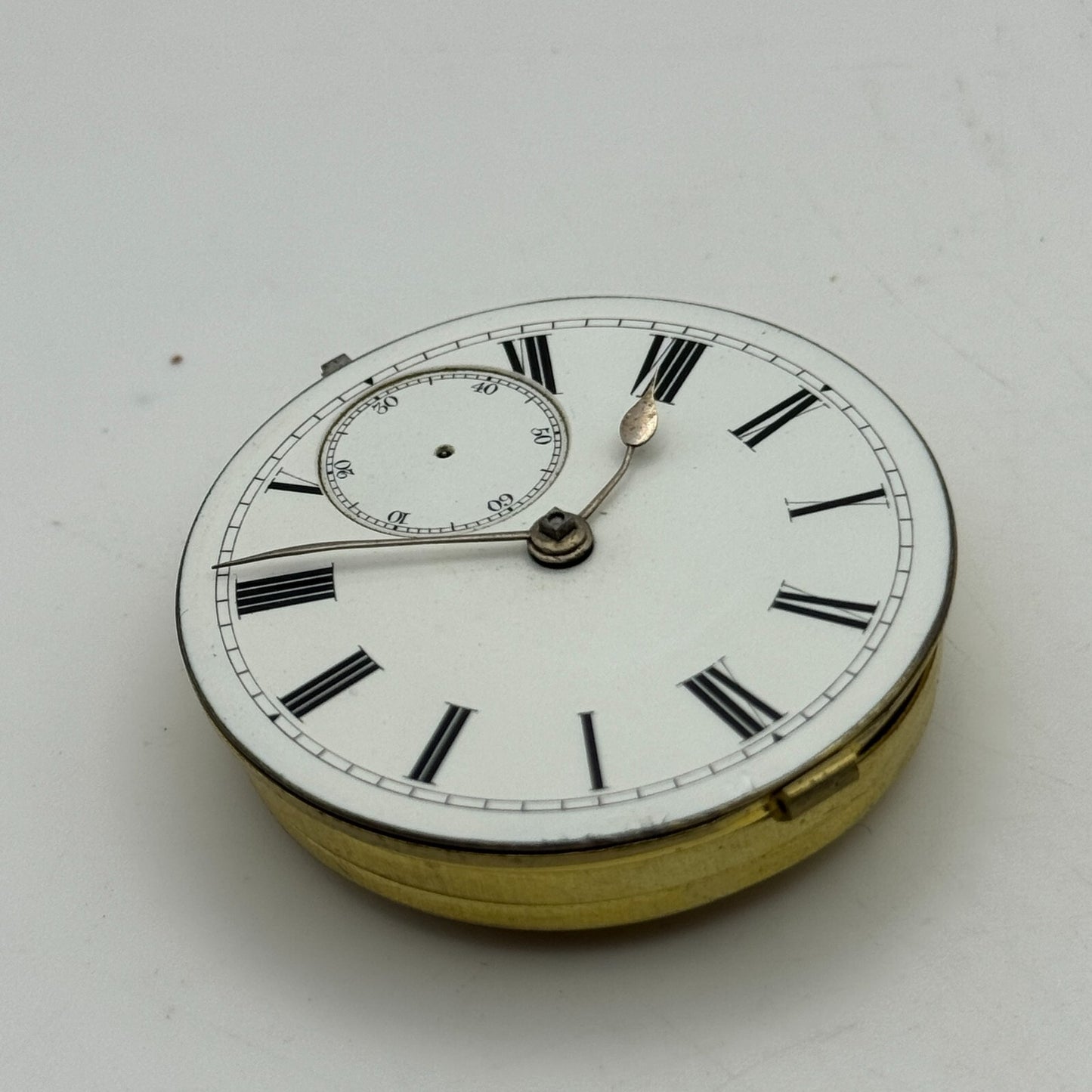 43mm Antique Good Quality Unidentified English Pocket Watch Movement PARTS SPARE