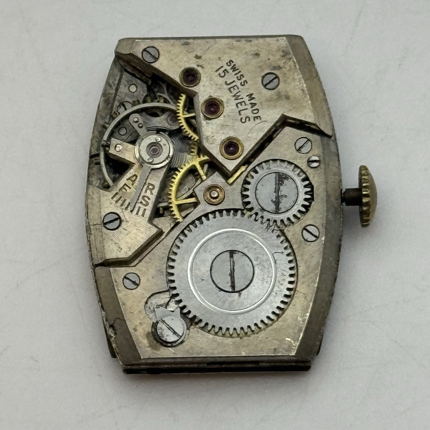 20mm Art Deco High Quality Tank Watch Movement Dial Hands Restoration Repair