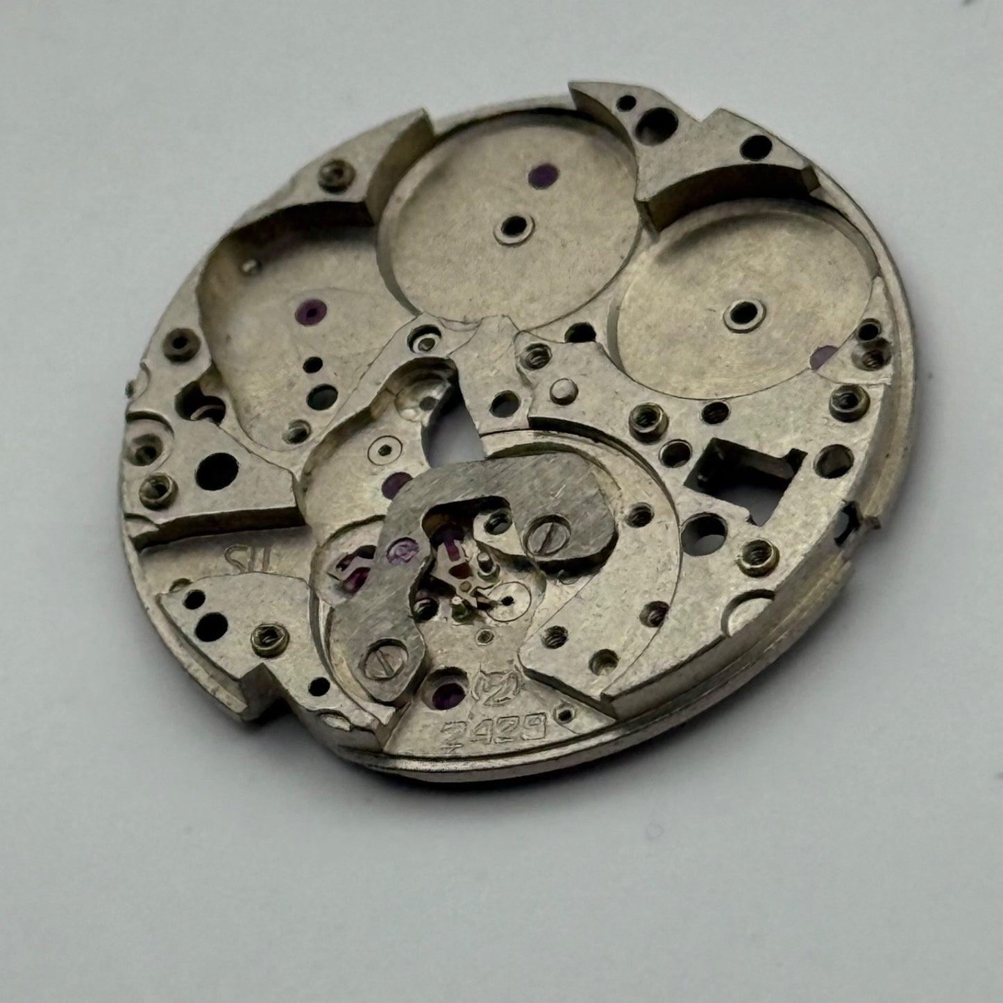 Slava 2428 Soviet Watch Movement Main Plate Manual Wind Vintage Parts 24.9mm