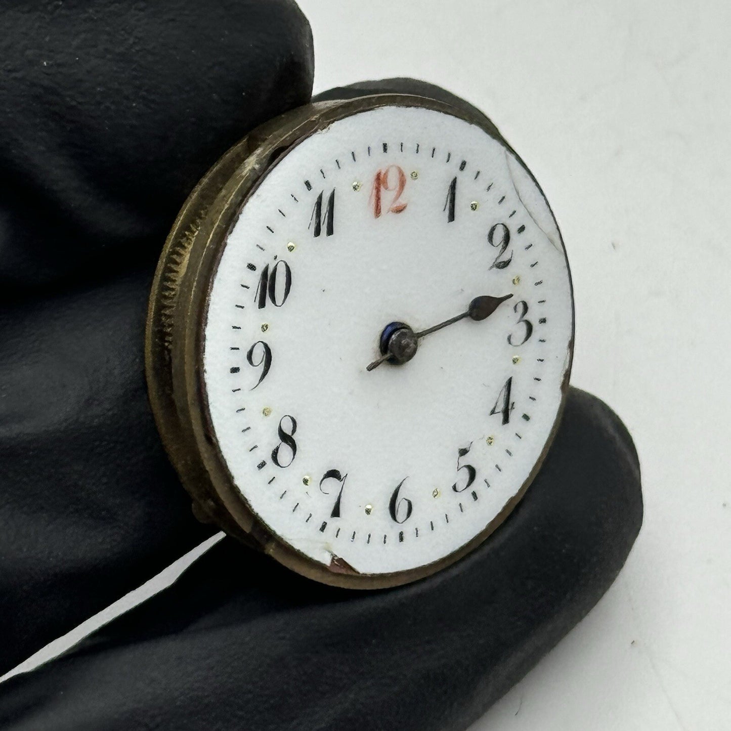 28.5mm Military Style Swiss Porcelain Watch Movement Parts Repair Restore