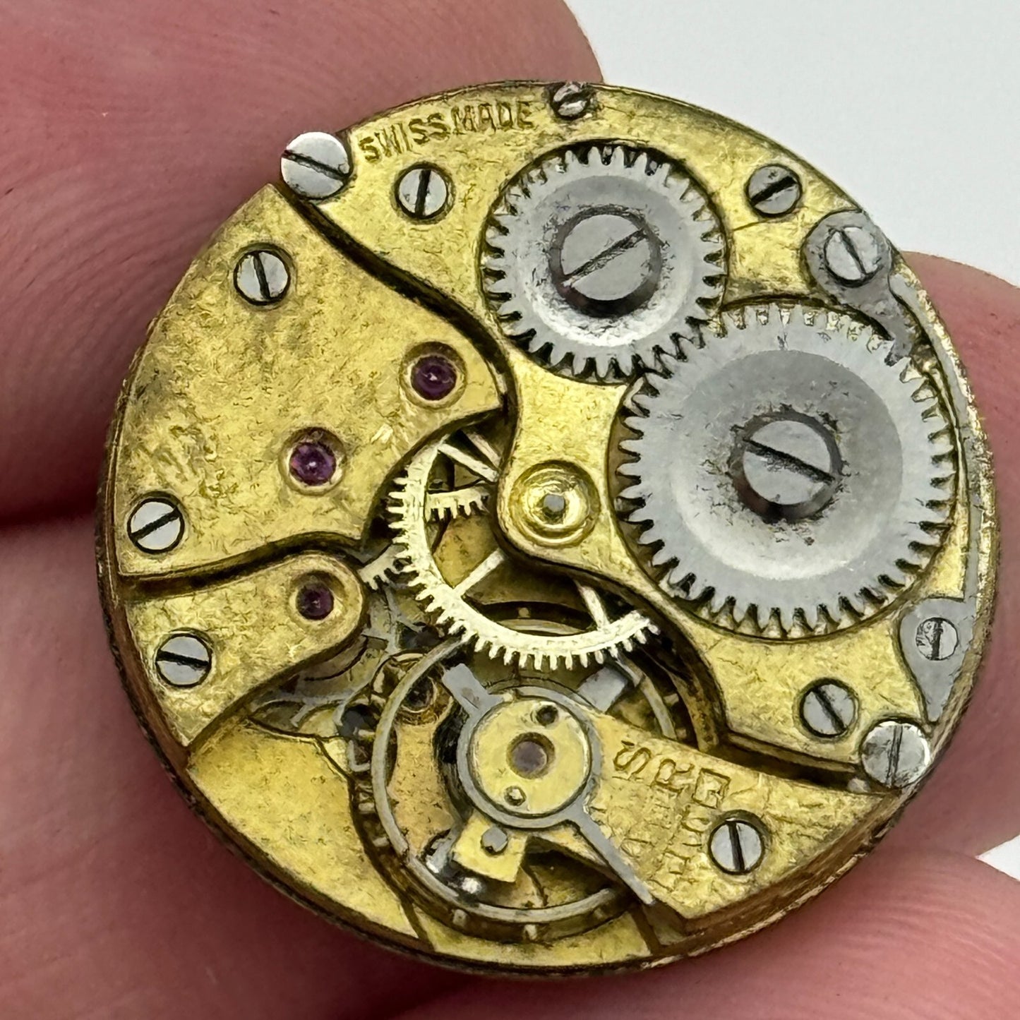 23.7mm 15 Jewels Swiss Trench Watch Movement Vintage Manual Wind PARTS SPARES