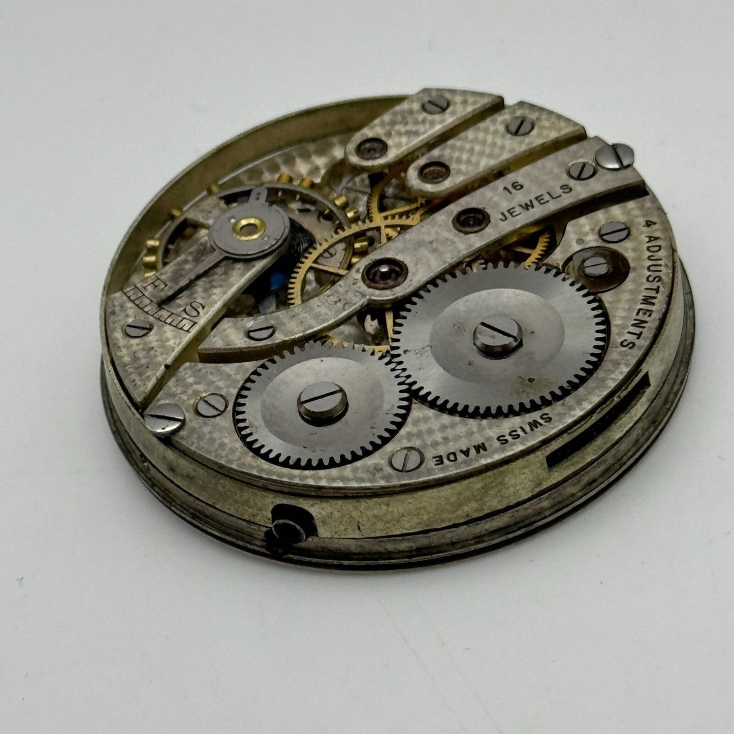 43mm Cyma Ref 919 Tavannes Open Face Balance Ok Pocket Watch Movement PARTS