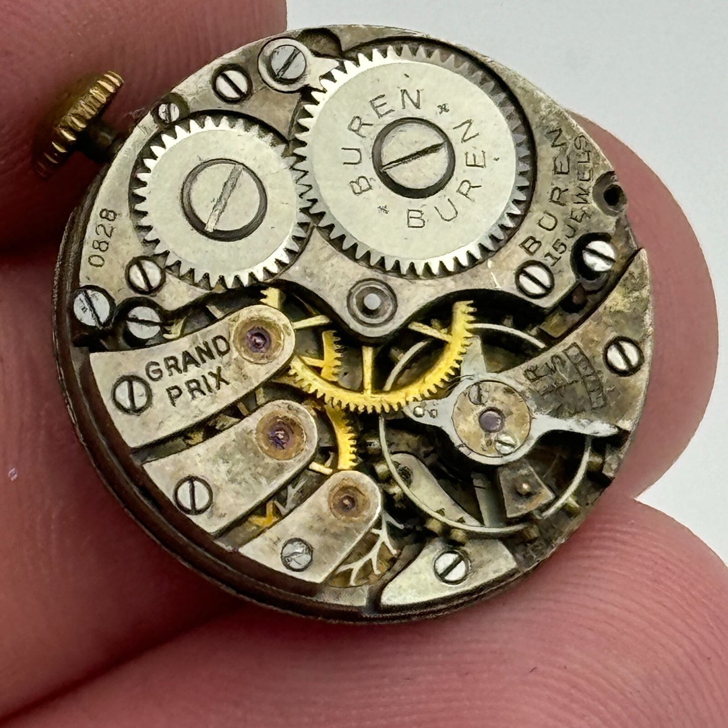 22mm Buren Grand Prix 0828 Trench Watch Movement Manual Wind Swiss PARTS SPARES
