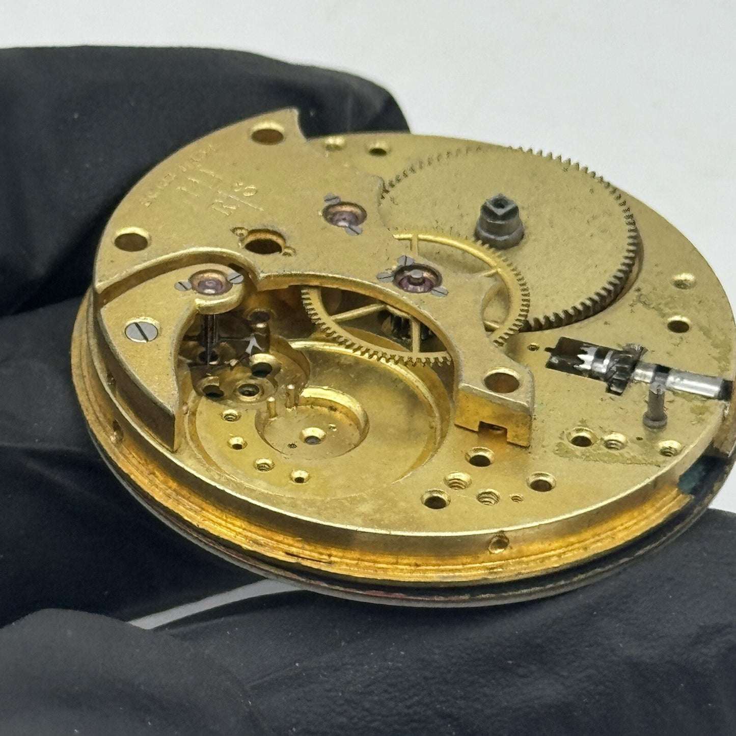 43.1mm Rotherham & Sons Quality Partial Pocket Watch Movement FOR PARTS Restore