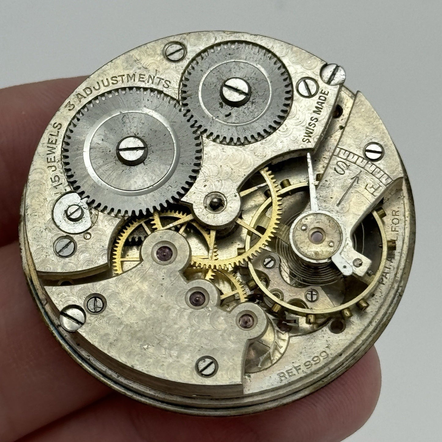 43mm Cyma 999 Fattorini & Sons Bradford Open Face Pocket Watch Movement PARTS