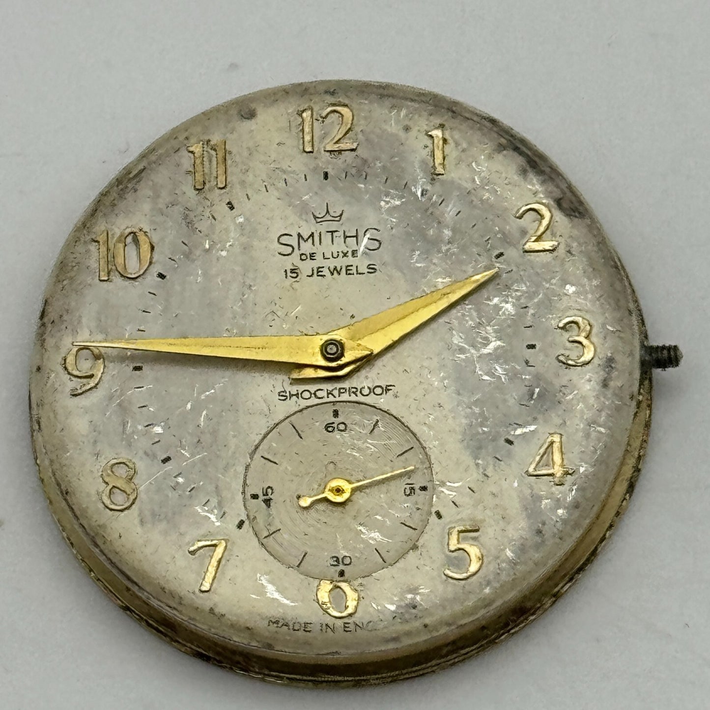 30.5mm Mens Smiths De Luxe Cal 6111 Shockproof Manual Wind Watch Movement PARTS