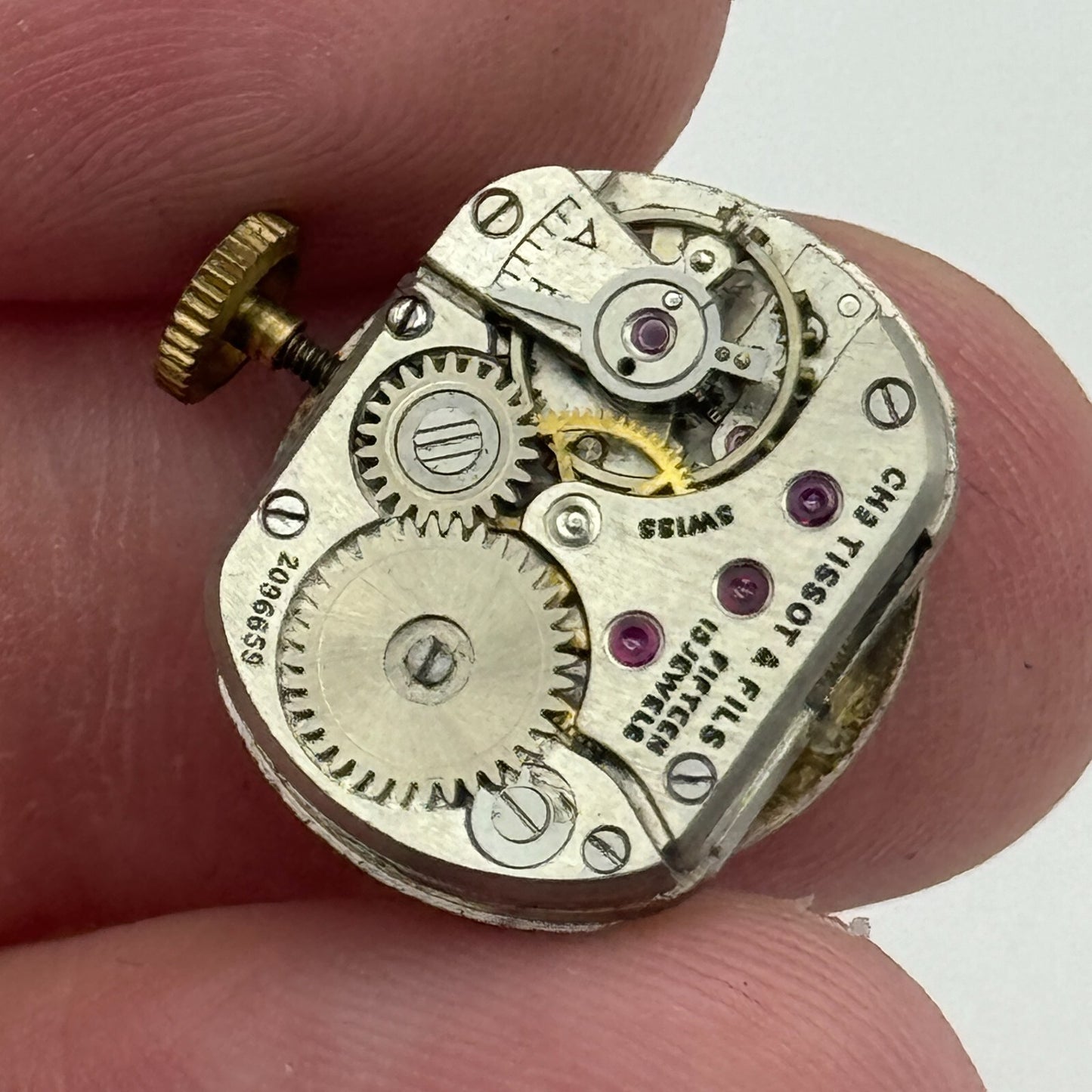 13.5mm Tissot 13.6 Swiss 15 Jewels Manual Wind Ladies Watch Movement PARTS