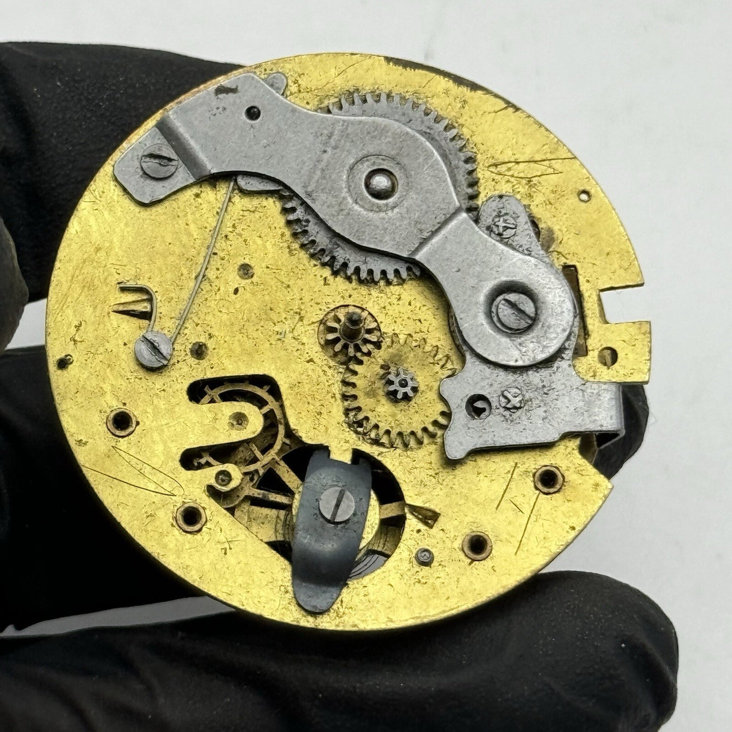 44.1mm Unidentified Pocket Watch Movement FOR PARTS Restoration