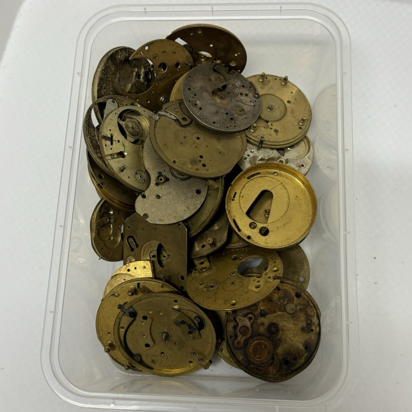 510 Grams Mixed Partial Pocket Watch Movements Watchmakers Job Lot Spares Parts