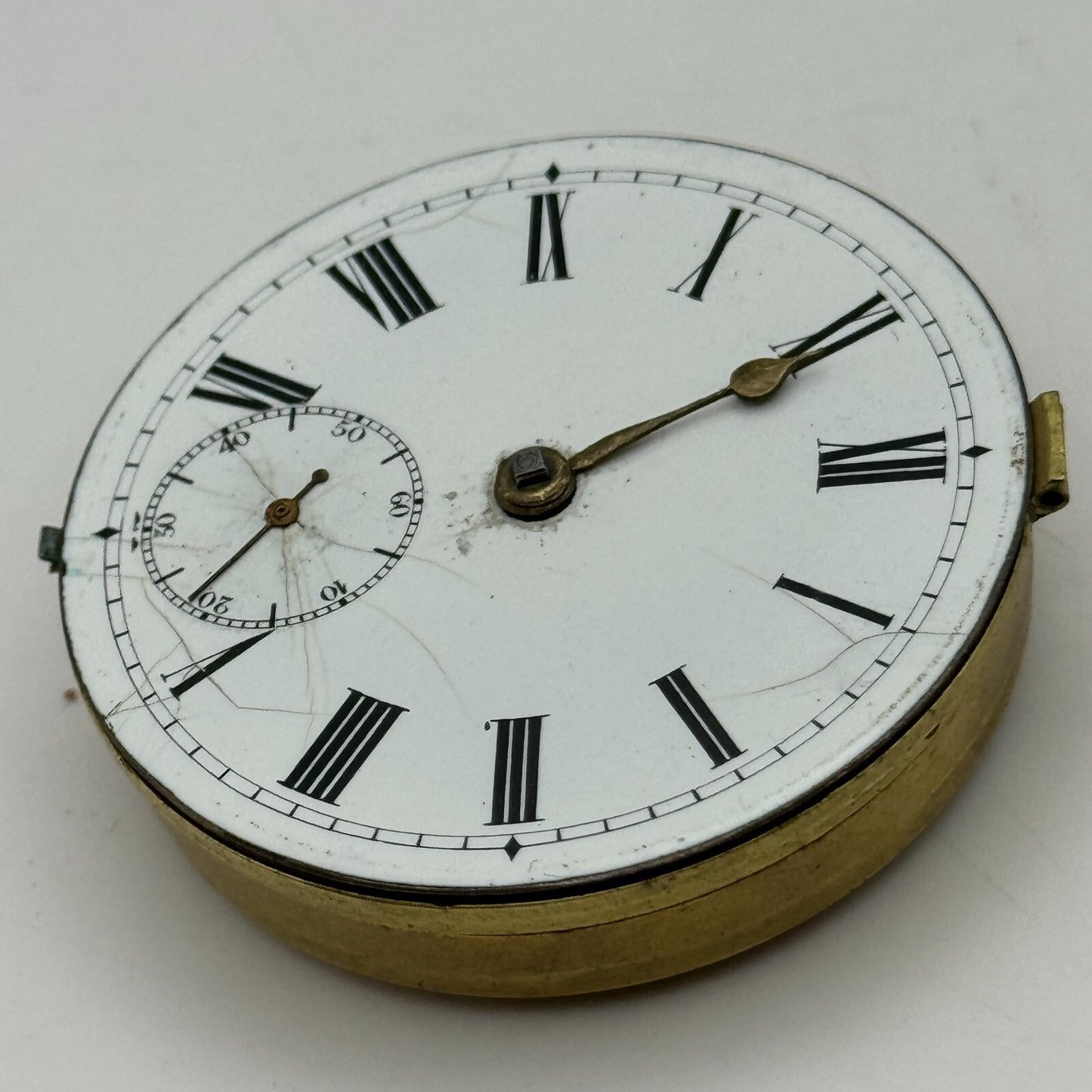 44.9mm Antique F Taylor Whitchurch Balance Intact Pocket Watch Movement PARTS