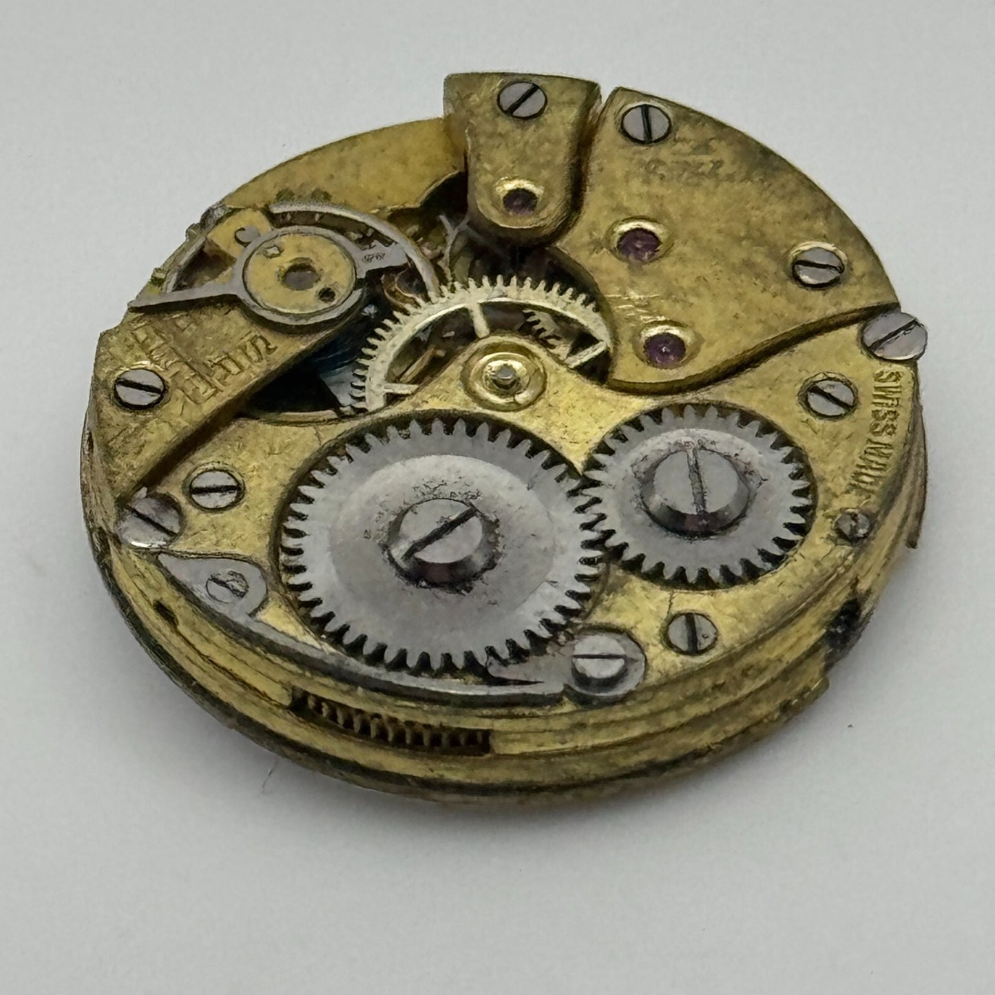 23.7mm 15 Jewels Swiss Trench Watch Movement Vintage Manual Wind PARTS SPARES