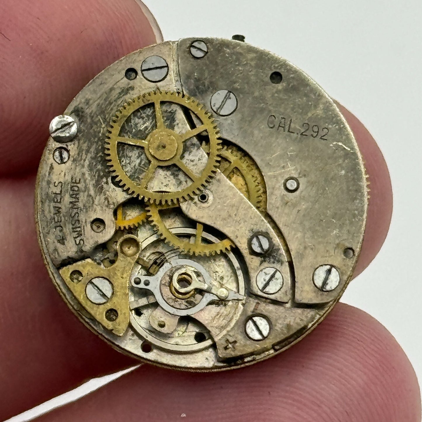 23.9mm Oris Cal 292 Swiss 4 Jewel Manual Wind Watch Movement Swiss Vintage PARTS